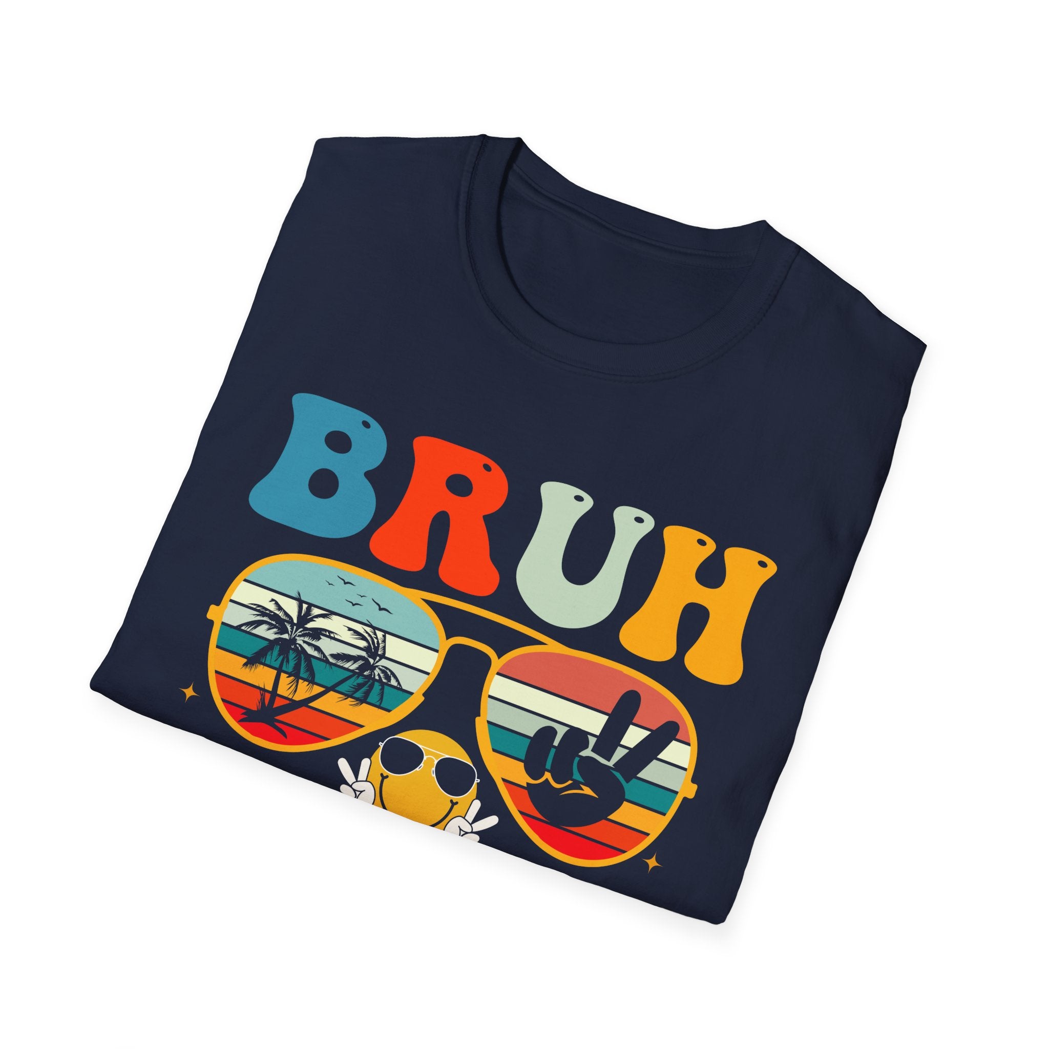 Retro Fun T-Shirt: 'Bruh We Back' Graphic Tee for Summer Vibes, Perfect for Casual Days, Festivals, or Gift Ideas
