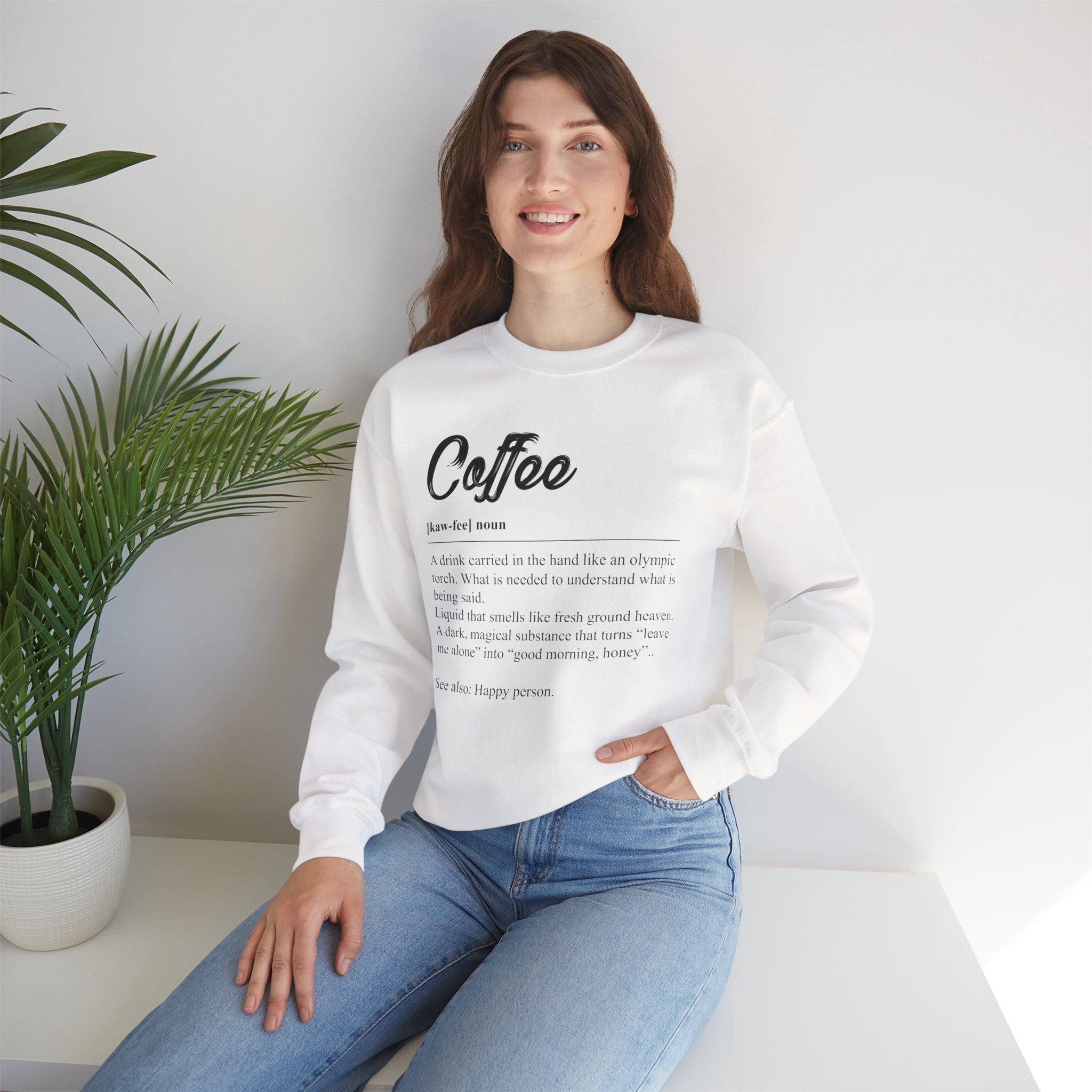 Coffee Definition Crewneck Sweatshirt — Cozy Coffee Lover Pullover
