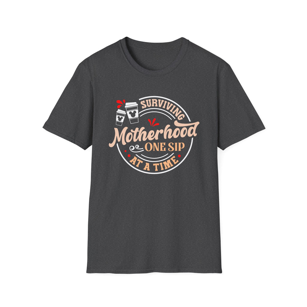 Surviving Motherhood One Sip at a Time Coffee T-Shirt