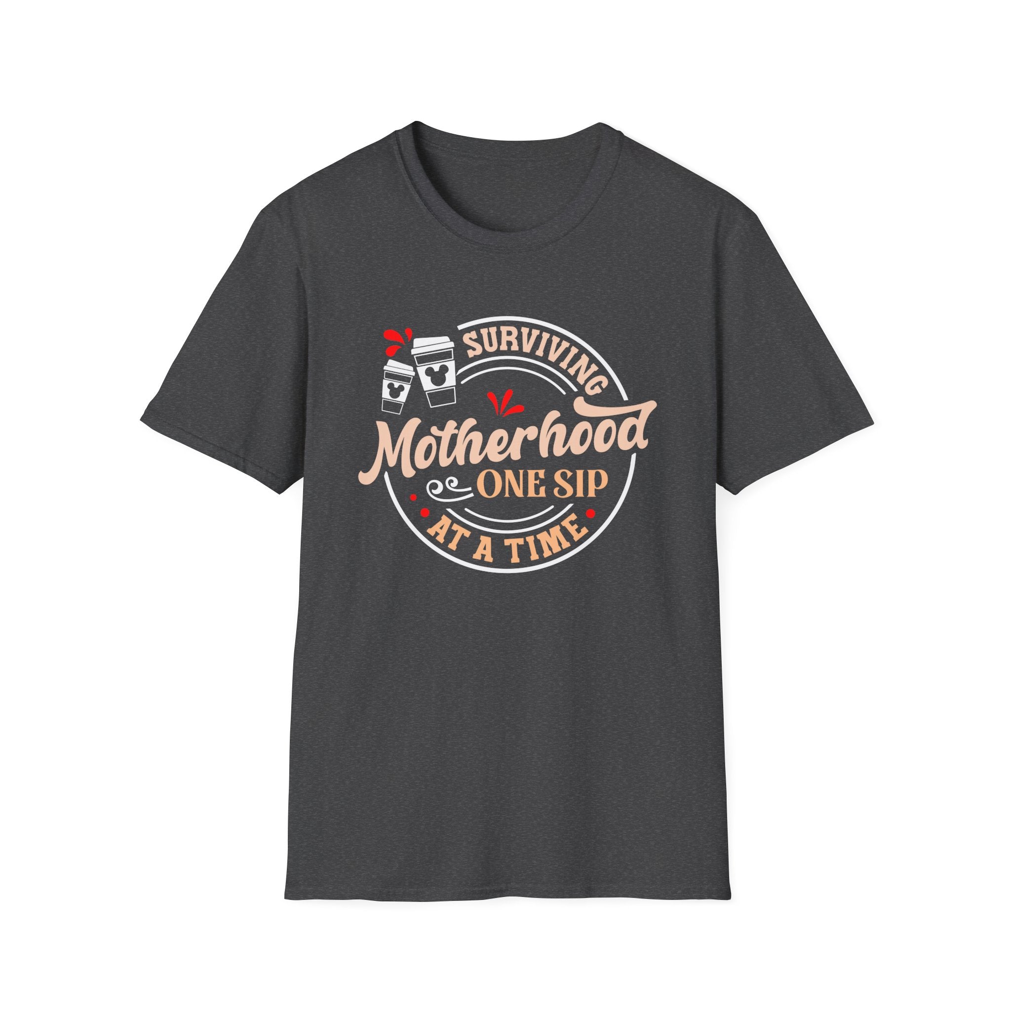 Surviving Motherhood One Sip at a Time Coffee T-Shirt