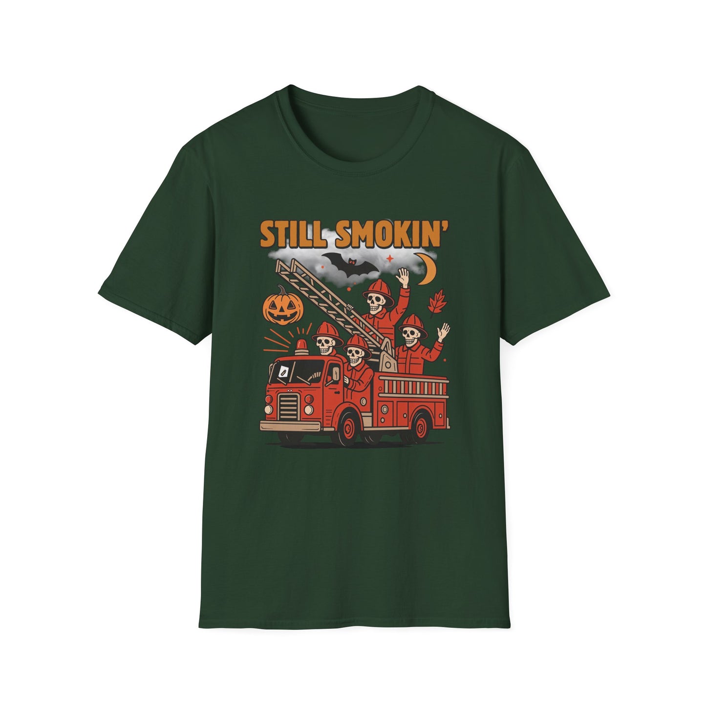 Firefighter T-Shirt, Unisex Casual Tee, Spooky Celebration Shirt, Autumn Wear