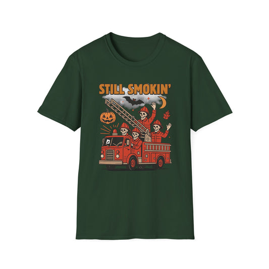 Firefighter T-Shirt, Unisex Casual Tee, Spooky Celebration Shirt, Autumn Wear