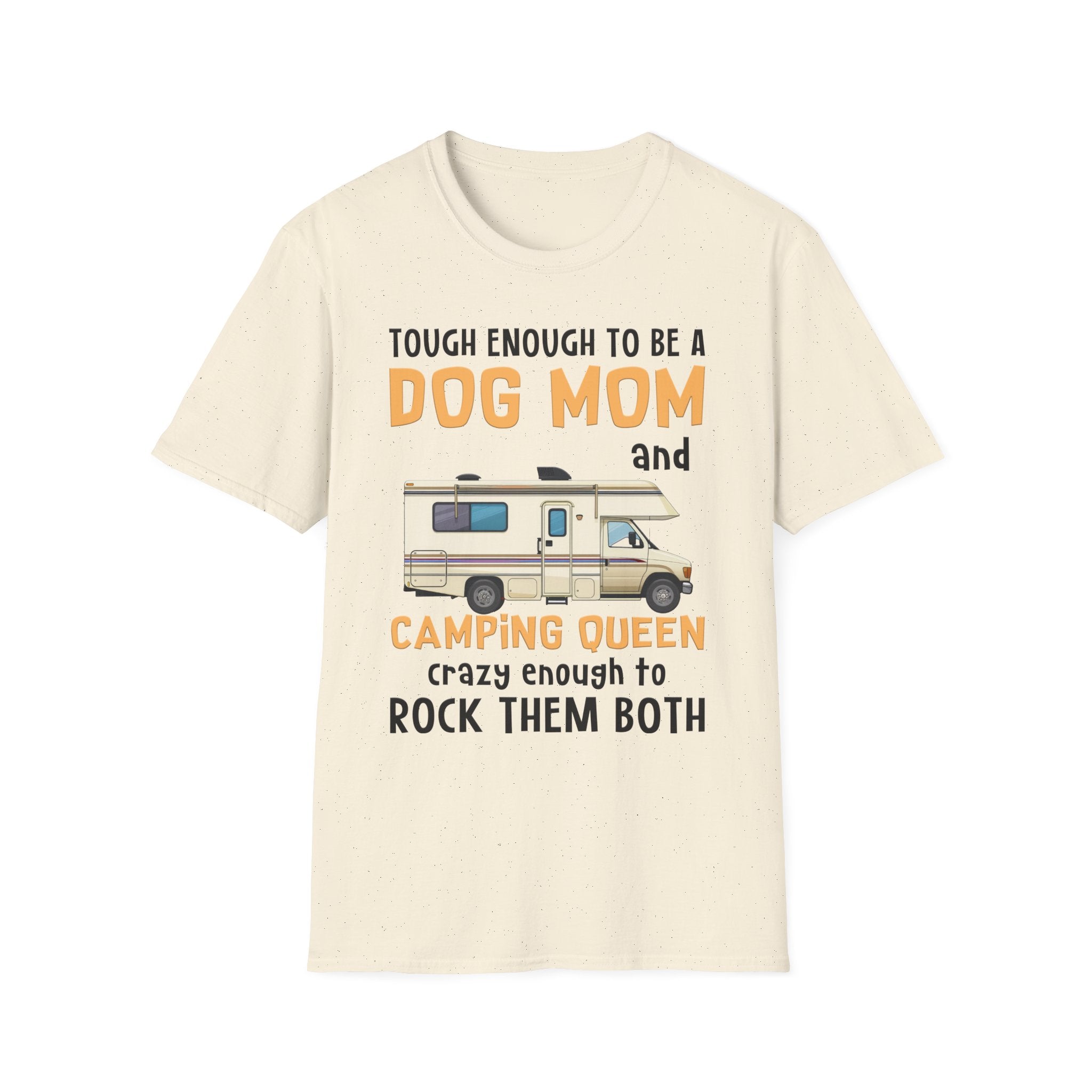 Dog Mom Camping Queen T-Shirt, Unisex Outdoor Shirt, Cute Dog Lover Gift, Camping Themed Apparel, Summer Hiking Tee