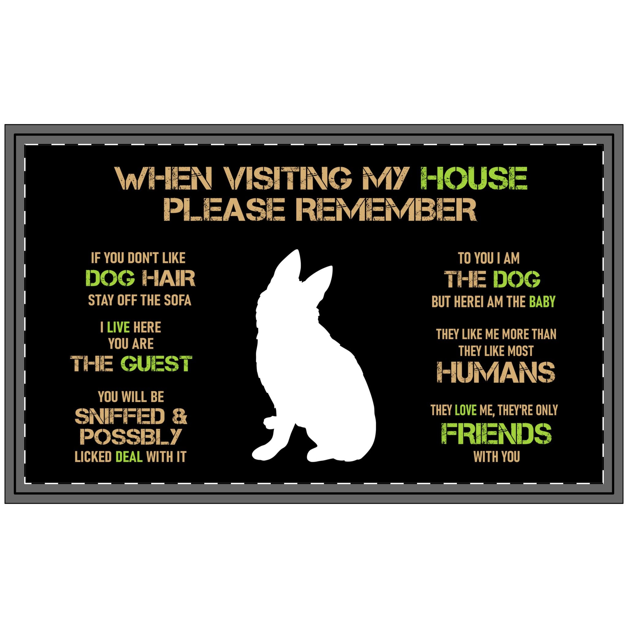 Dog Lover's Polyester Doormat - Funny Pet Welcome Mat, Gift for Dog Owners, Home Decor, Pet Lover's Gift, Dog-Themed Doormat