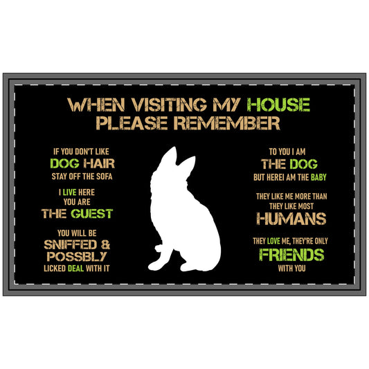 Dog Lover's Polyester Doormat - Funny Pet Welcome Mat, Gift for Dog Owners, Home Decor, Pet Lover's Gift, Dog-Themed Doormat