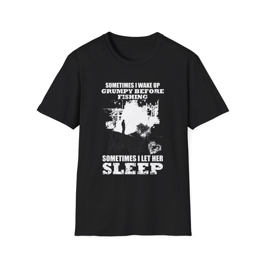 Grumpy Fisherman Unisex Softstyle T-Shirt - Funny Fishing Humor Tee