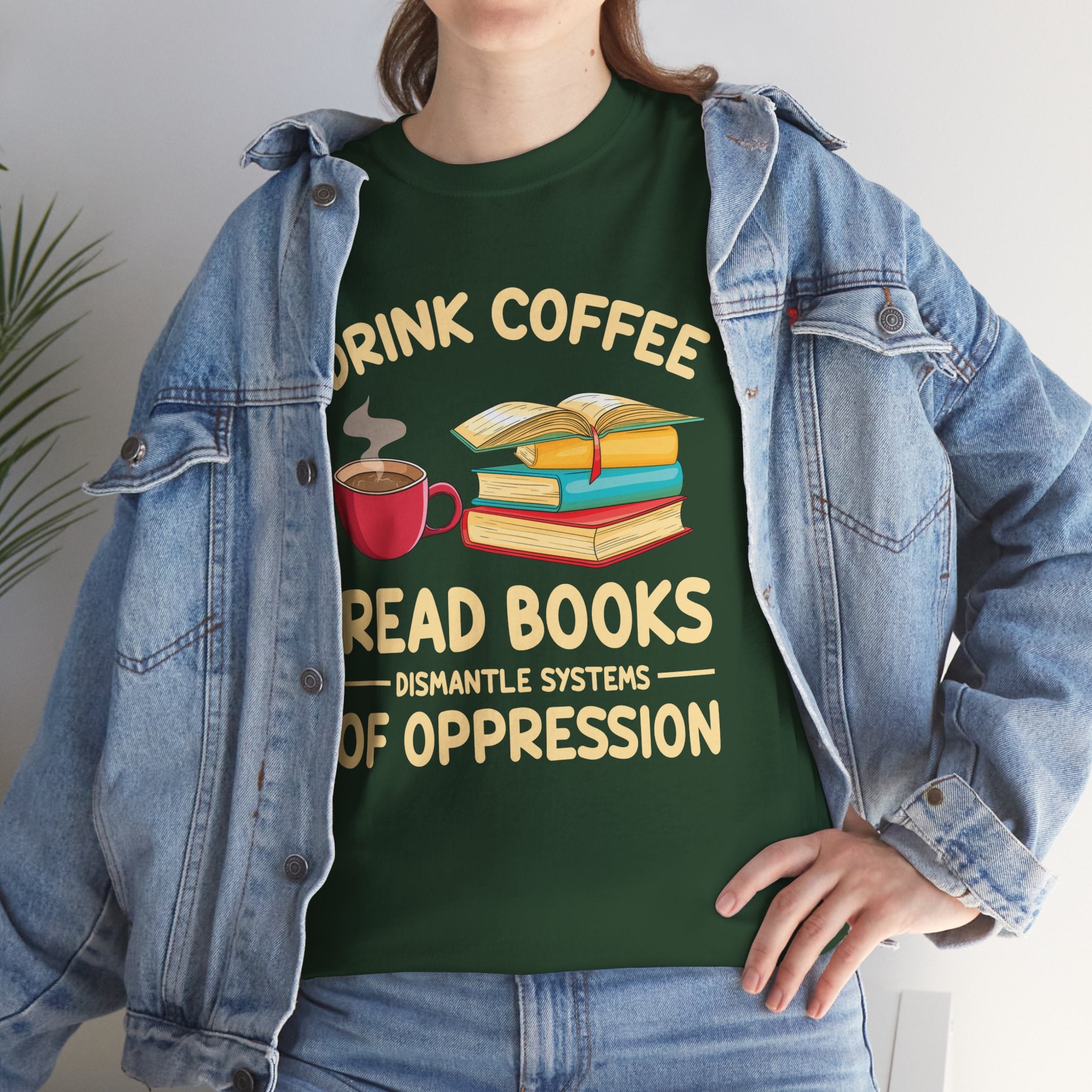 Book Lover T-Shirt — Drink Coffee, Read Books Tee