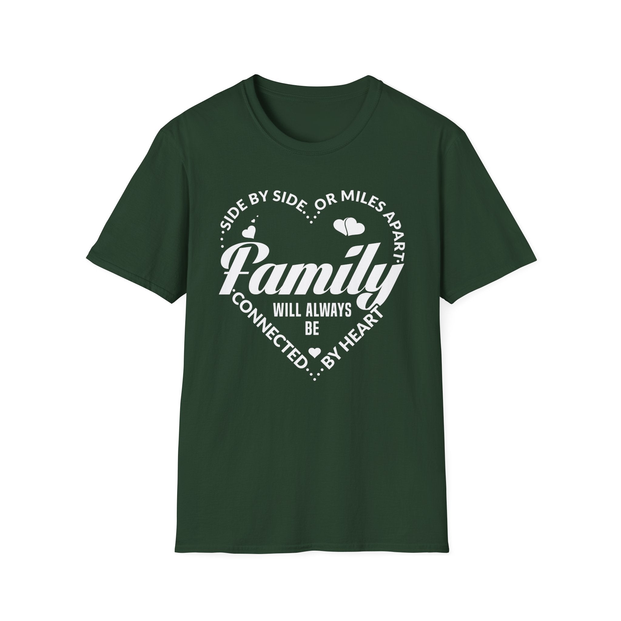 Family Quote Unisex Softstyle T-Shirt - Always Connected by Heart