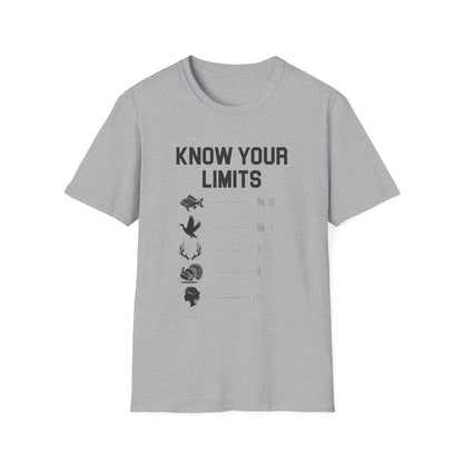Unisex Softstyle T-Shirt - Know Your Limits | Motivational Tee, Gift for Nature Lovers, Inspirational Attire, Outdoor Adventure Shirt
