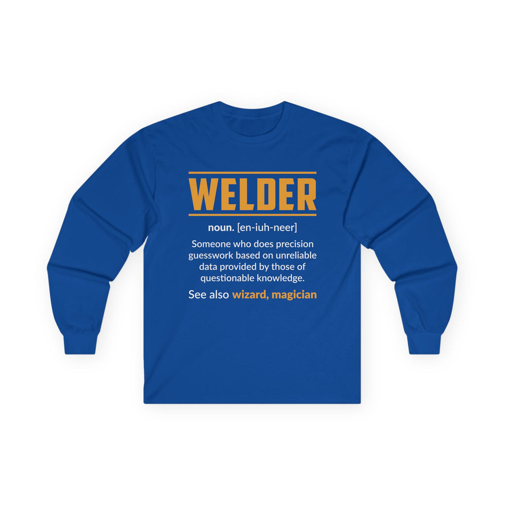 Welder Definition Long Sleeve Tee, Welding Gift, Unisex Graphic Shirt, Funny Work Shirt, Birthday Gift for Welders
