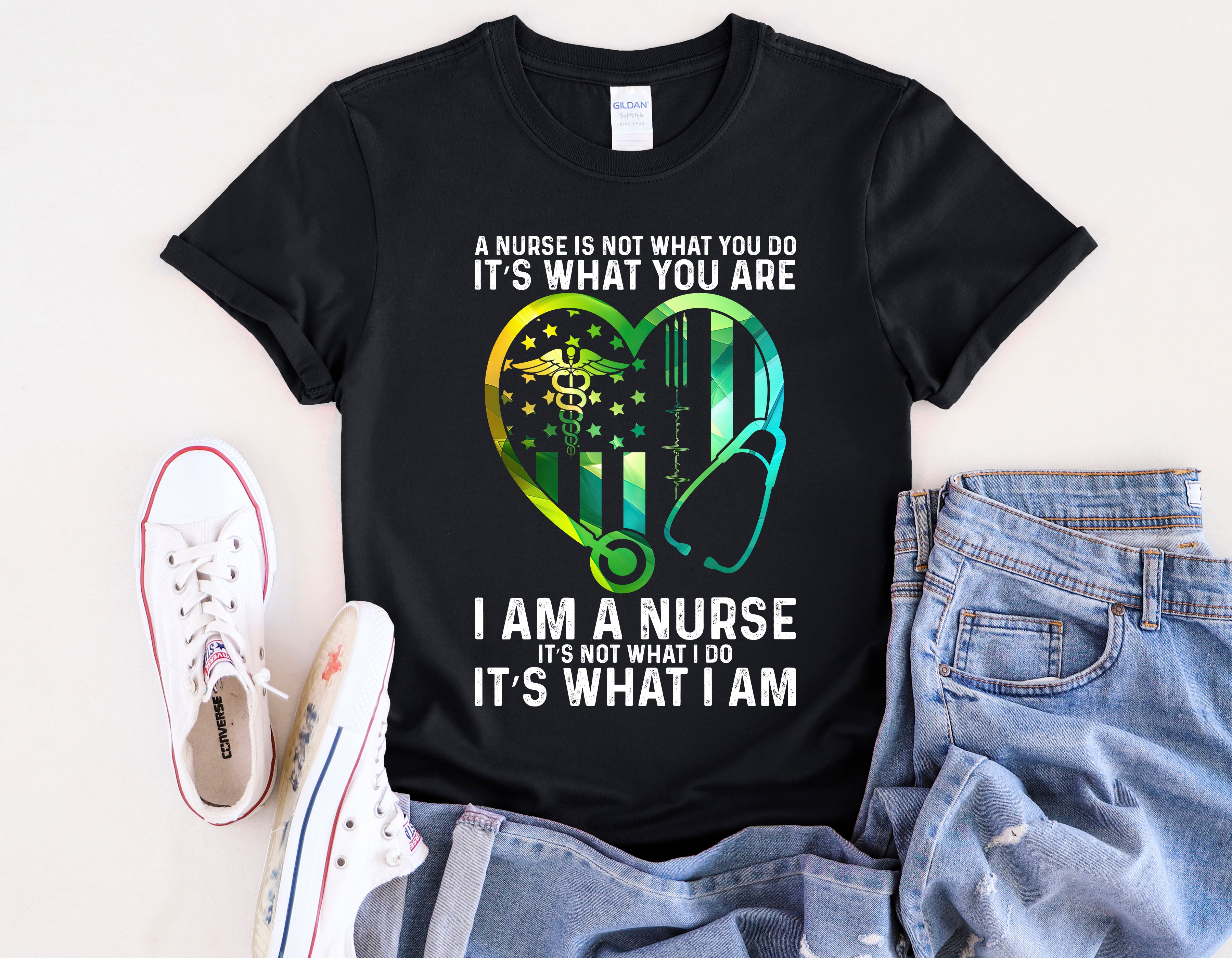 Nurse Pride Heart T-Shirt - It's What I Am - Unisex Softstyle Tee