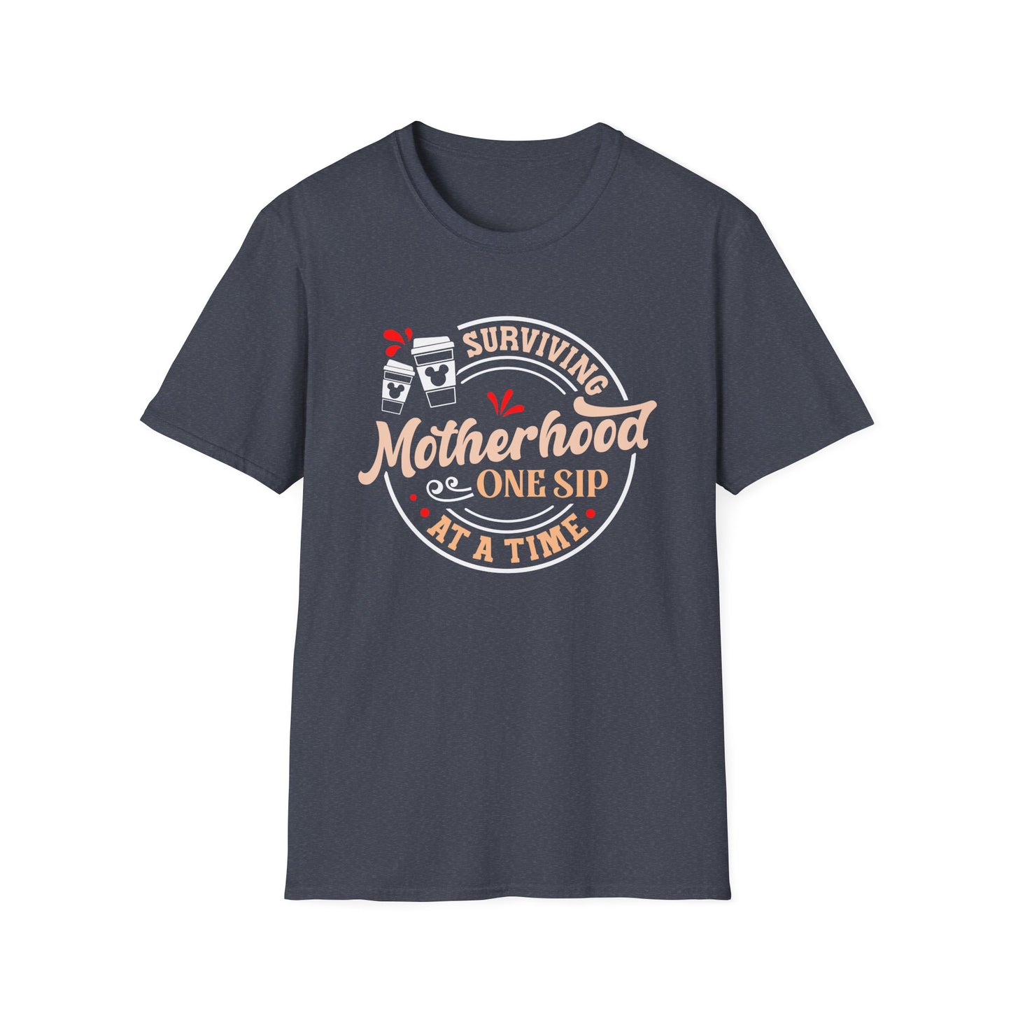 Surviving Motherhood One Sip at a Time Coffee T-Shirt
