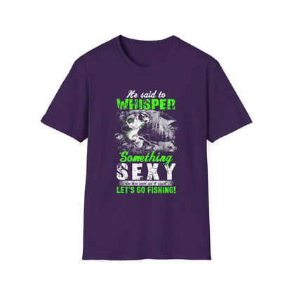 Let's Go Fishing Unisex Softstyle T-Shirt - Perfect Gift for Fishing Enthusiasts