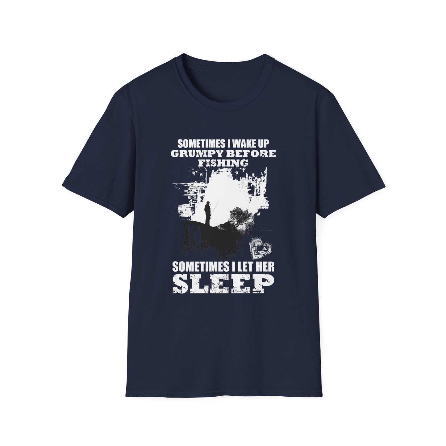 Grumpy Fisherman Unisex Softstyle T-Shirt - Funny Fishing Humor Tee