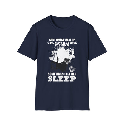 Grumpy Fisherman Unisex Softstyle T-Shirt - Funny Fishing Humor Tee