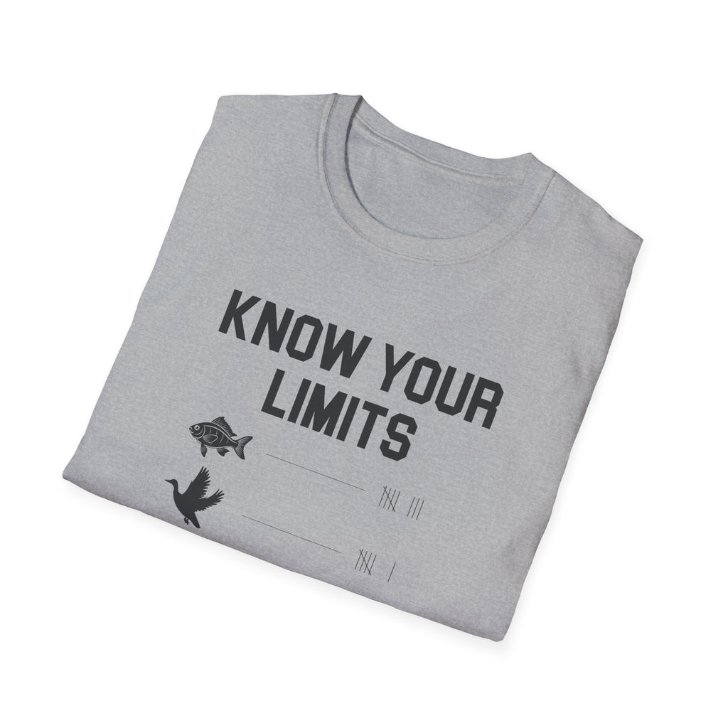 Unisex Softstyle T-Shirt - Know Your Limits | Motivational Tee, Gift for Nature Lovers, Inspirational Attire, Outdoor Adventure Shirt