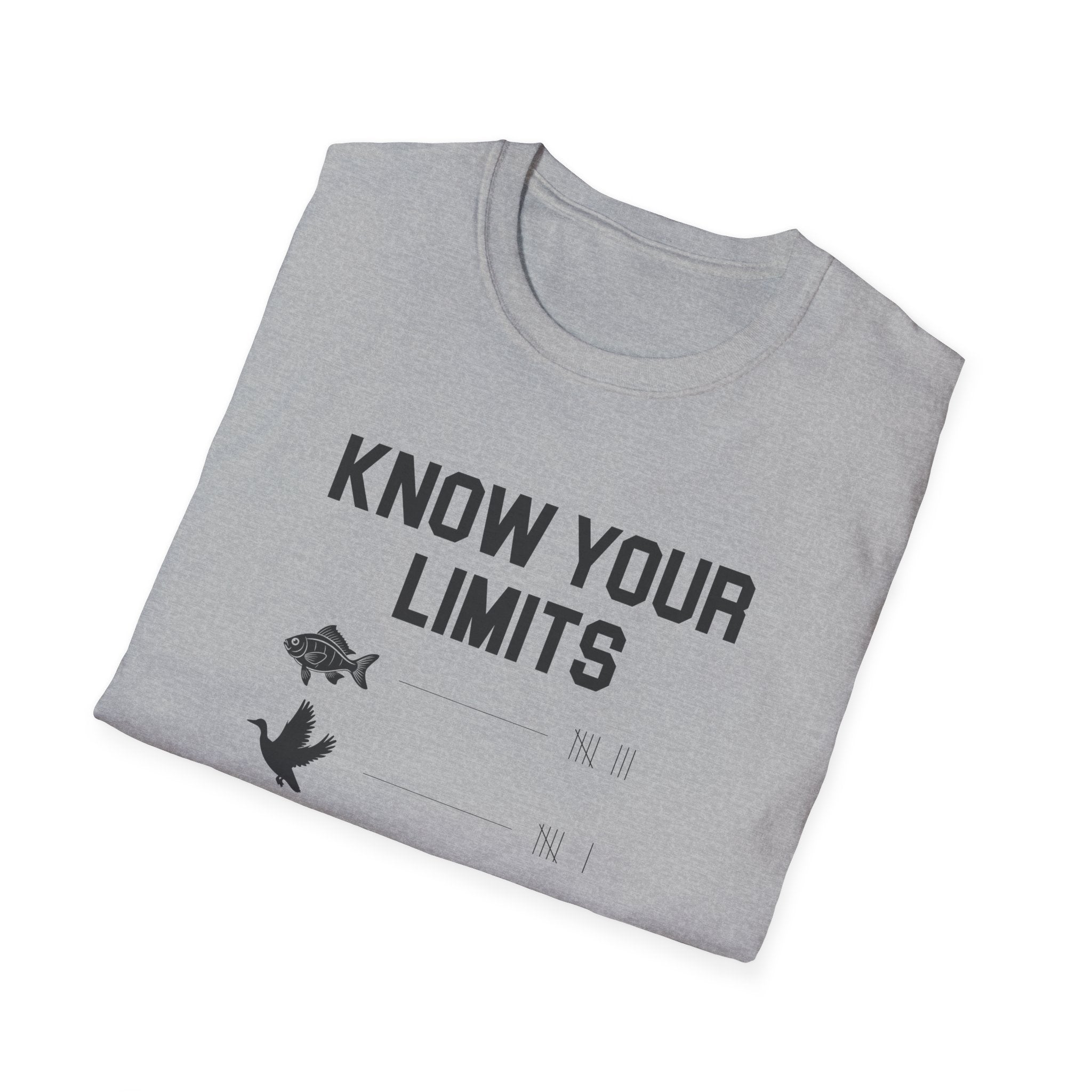 Unisex Softstyle T-Shirt - Know Your Limits | Motivational Tee, Gift for Nature Lovers, Inspirational Attire, Outdoor Adventure Shirt