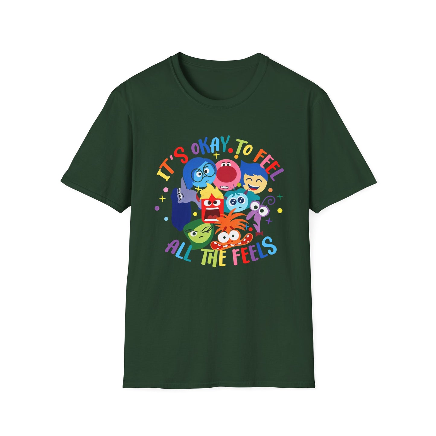 Emotional Expression T-Shirt - It's Okay to Feel, Feelings Tee, Comfortable Graphic Top, Gift for Self-Care, Mental Health Awareness
