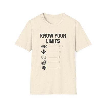 Unisex Softstyle T-Shirt - Know Your Limits | Motivational Tee, Gift for Nature Lovers, Inspirational Attire, Outdoor Adventure Shirt