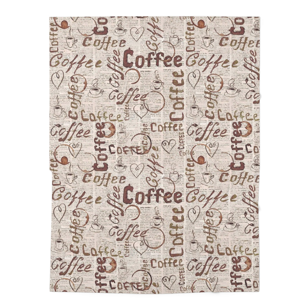 Coffee-Themed Baby Swaddle Blanket, Cute Baby Gift, Nursery Decor, Baby Shower Present, Cozy Receiving Blanket
