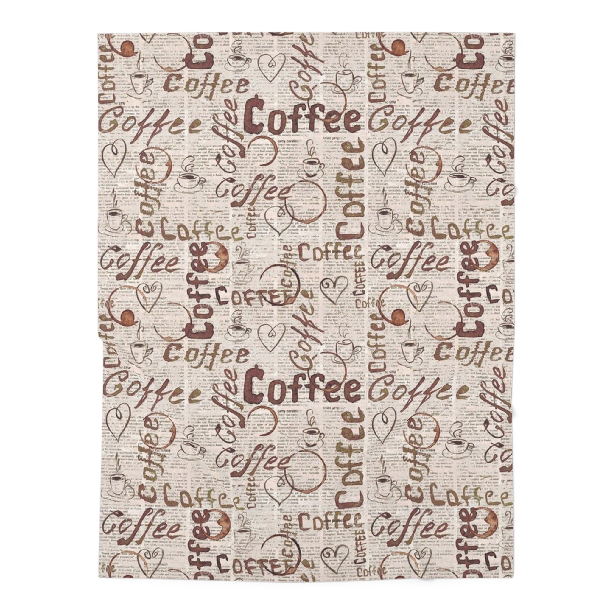 Coffee-Themed Baby Swaddle Blanket, Cute Baby Gift, Nursery Decor, Baby Shower Present, Cozy Receiving Blanket