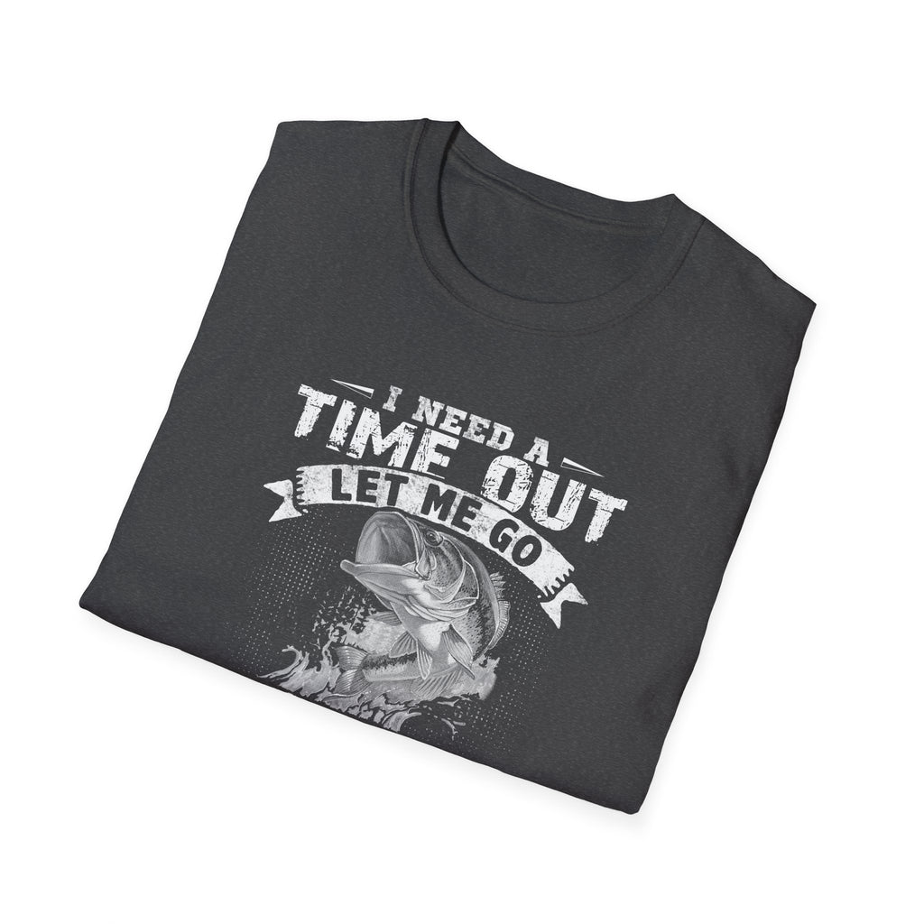 Funny Fishing T-Shirt – "I Need a Time Out, Let Me Go Fishing"