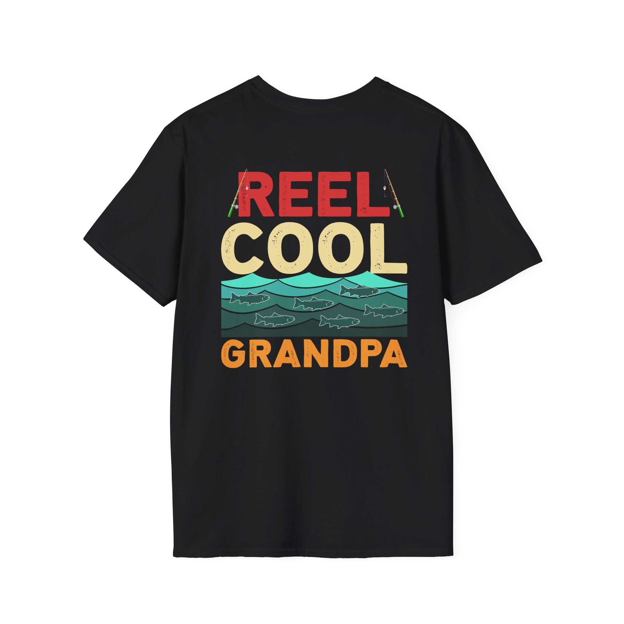 Reel Cool Grandpa T-Shirt, Fishing Gift, Unisex Softstyle Tee, Father's Day Apparel, Cool Grandpa Shirt, Outdoor Lifestyle Wear