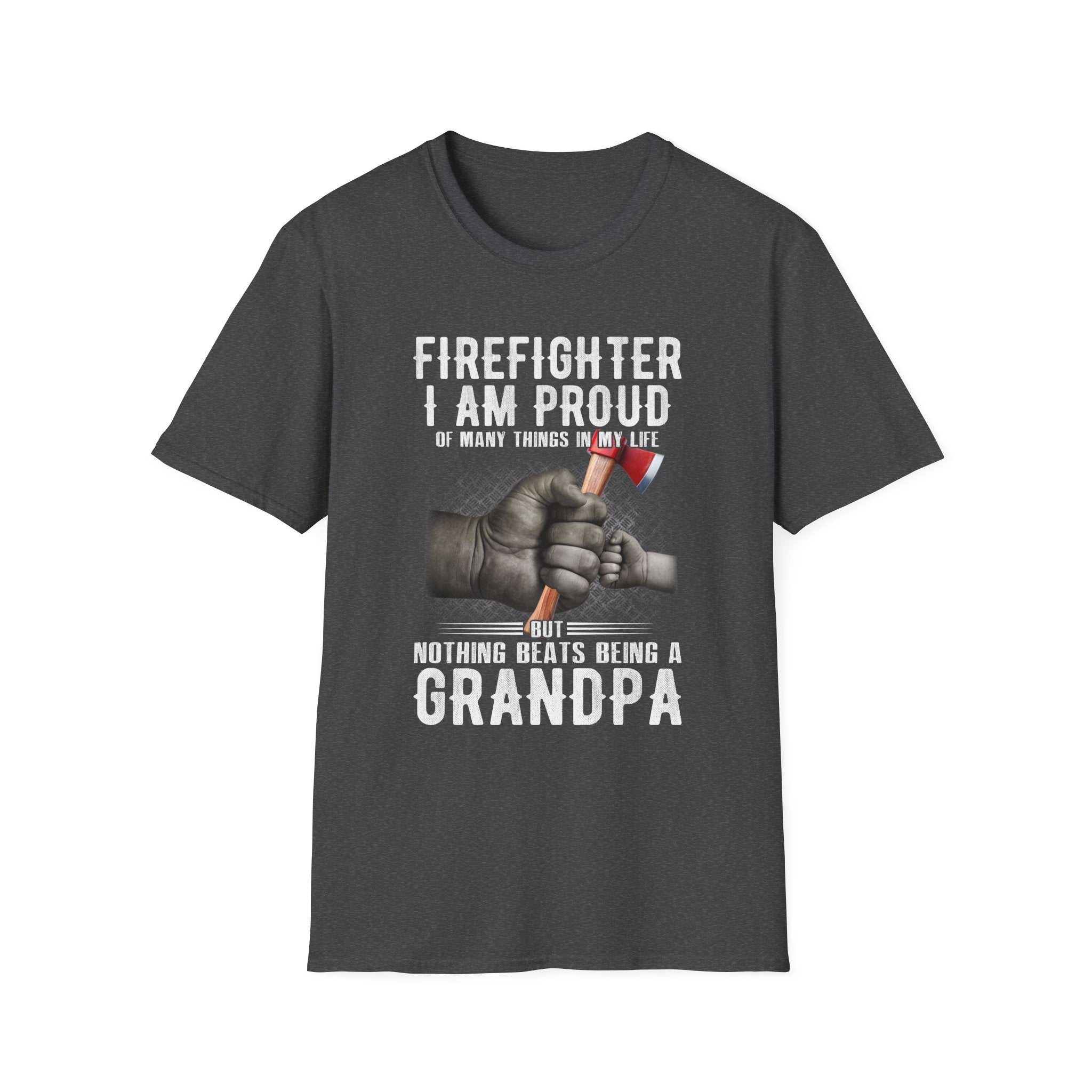 Proud Firefighter Grandpa T-Shirt | Perfect Gift for Grandpas | Casual Comfort,,,..