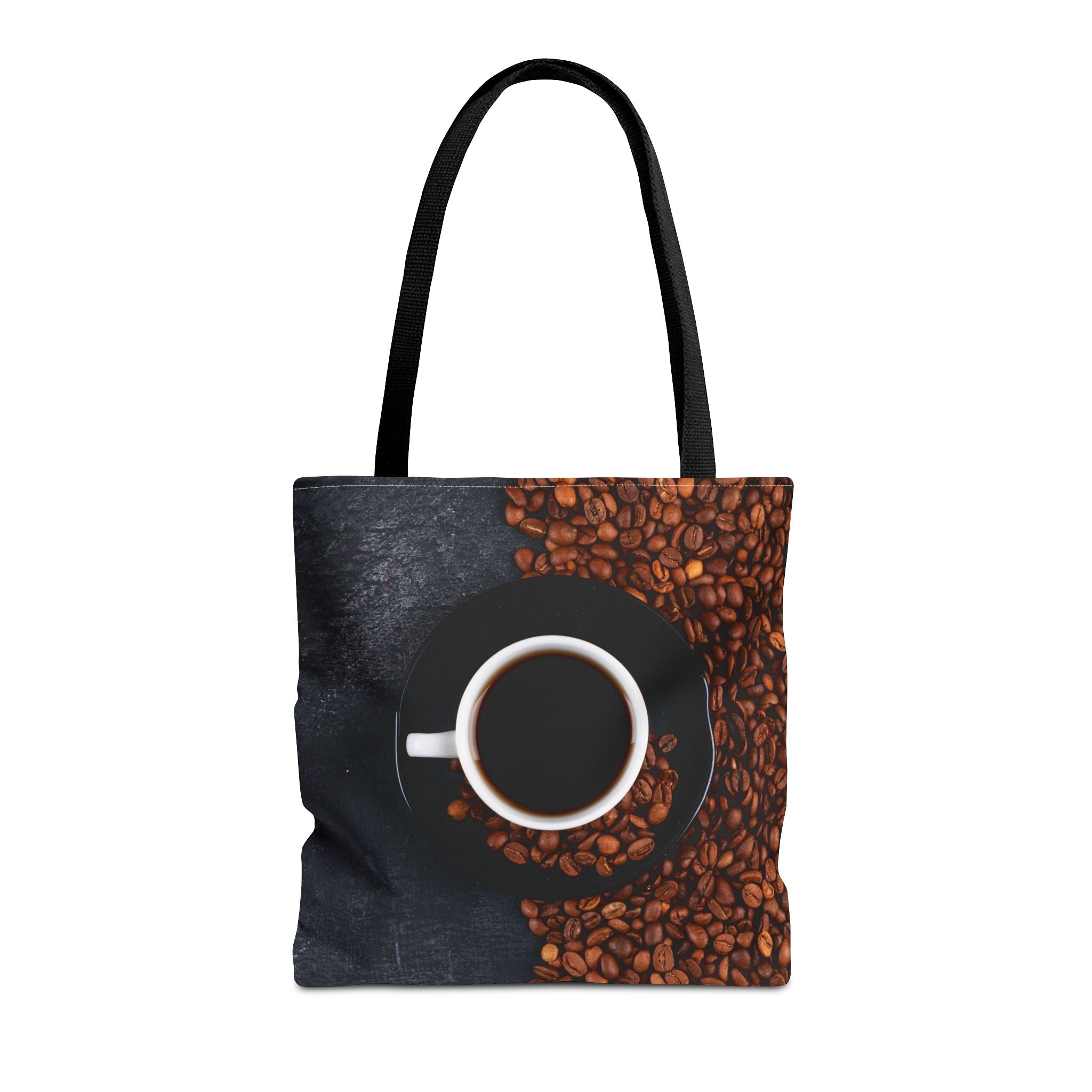 Coffee Lovers Tote Bag, AOP Drink Design, Perfect for Everyday Use, Gift for Baristas, Sustainable Fashion Accessory, Casual Day Bag