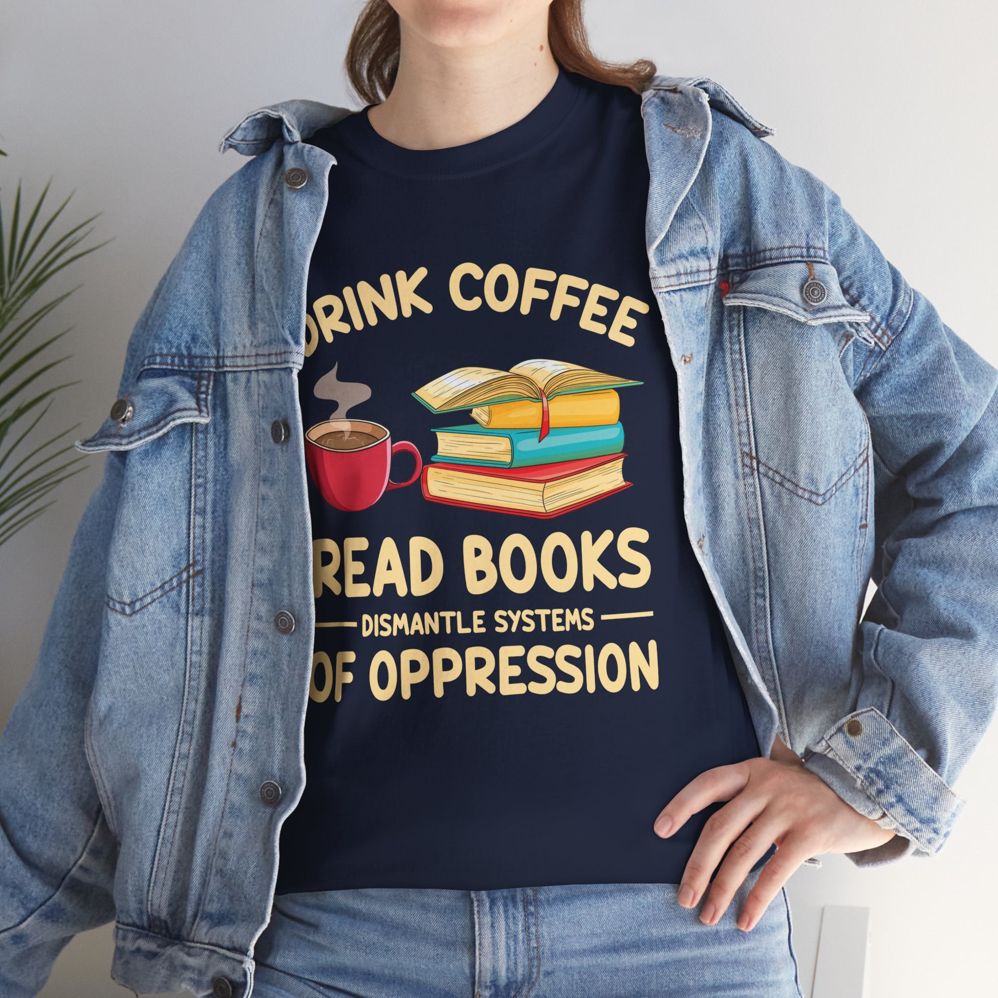 Book Lover T-Shirt — Drink Coffee, Read Books Tee