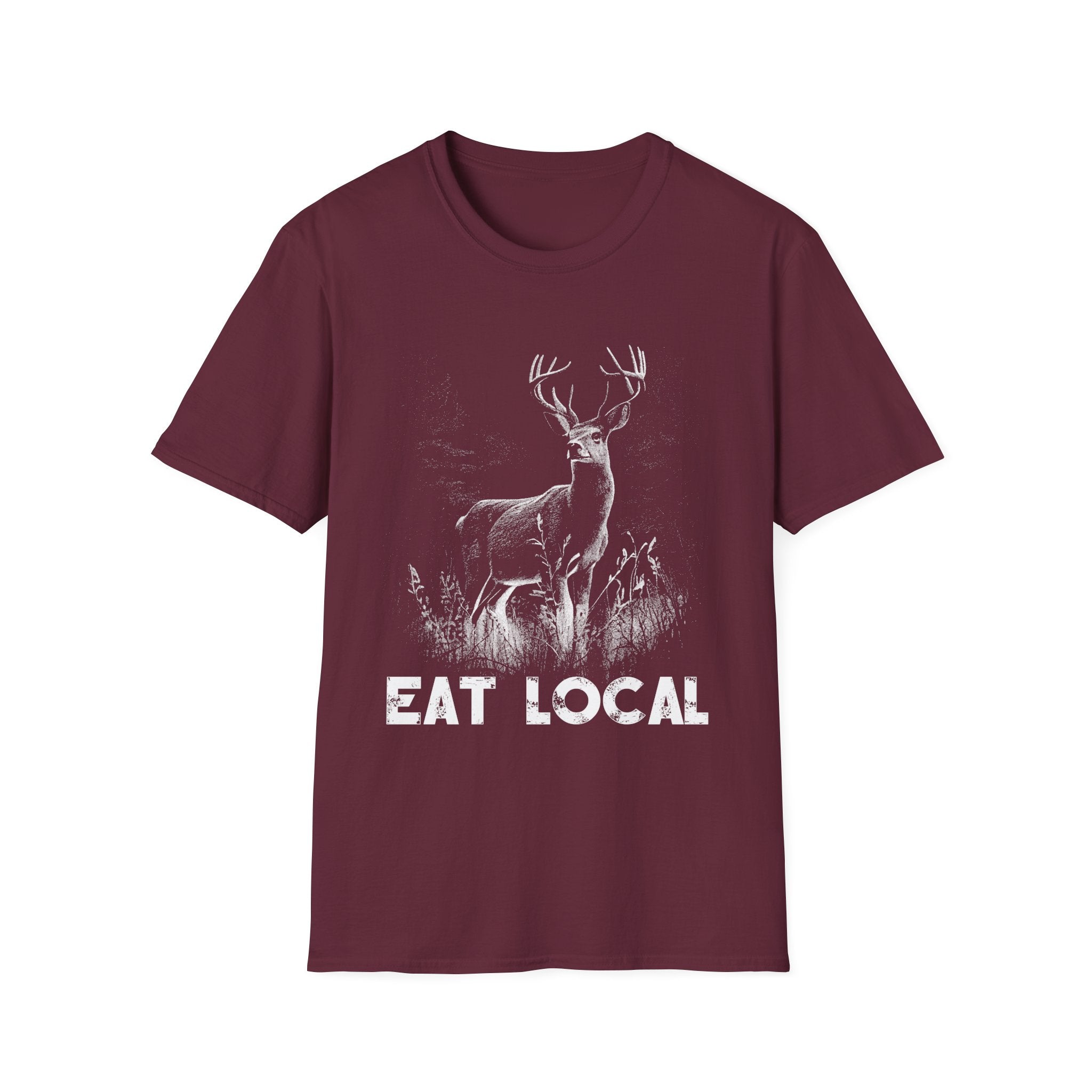 Eat Local Unisex Softstyle T-Shirt - Eco-Friendly Wildlife Tee