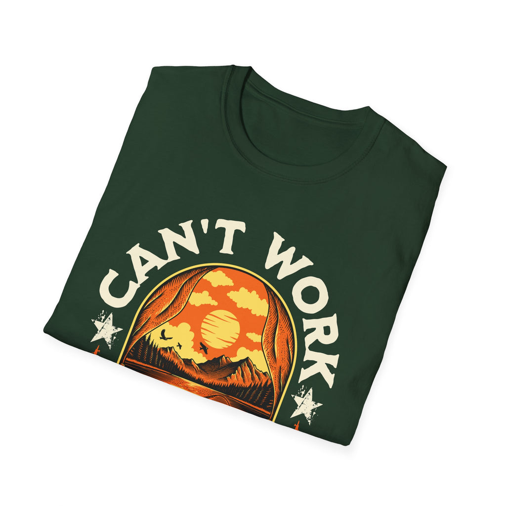 Men's Can't Work Outdoor Vibes T-Shirt - Perfect for Recovery Days