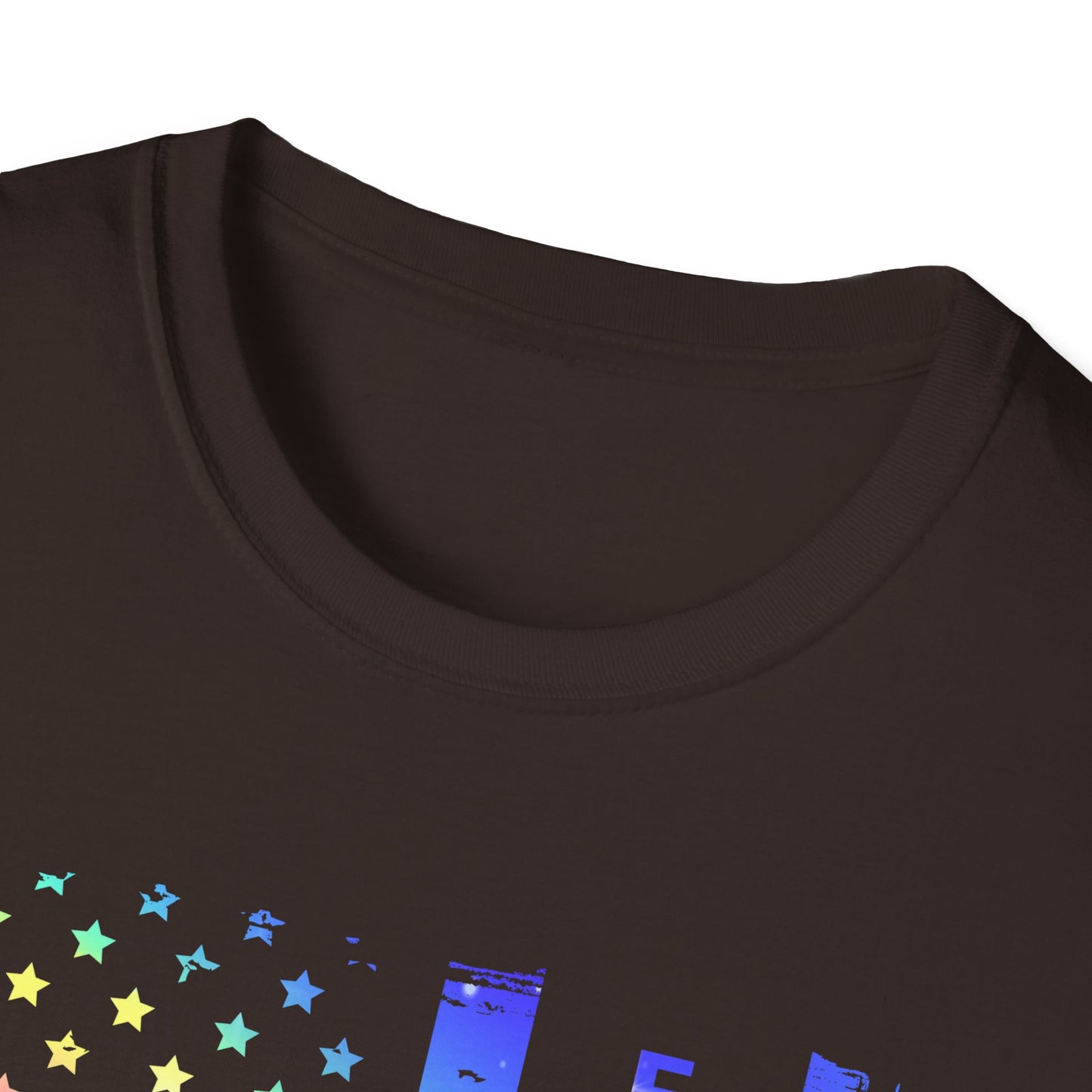 Pride Firefighter Unisex Softstyle T-Shirt - Colorful American Flag Design,,,..
