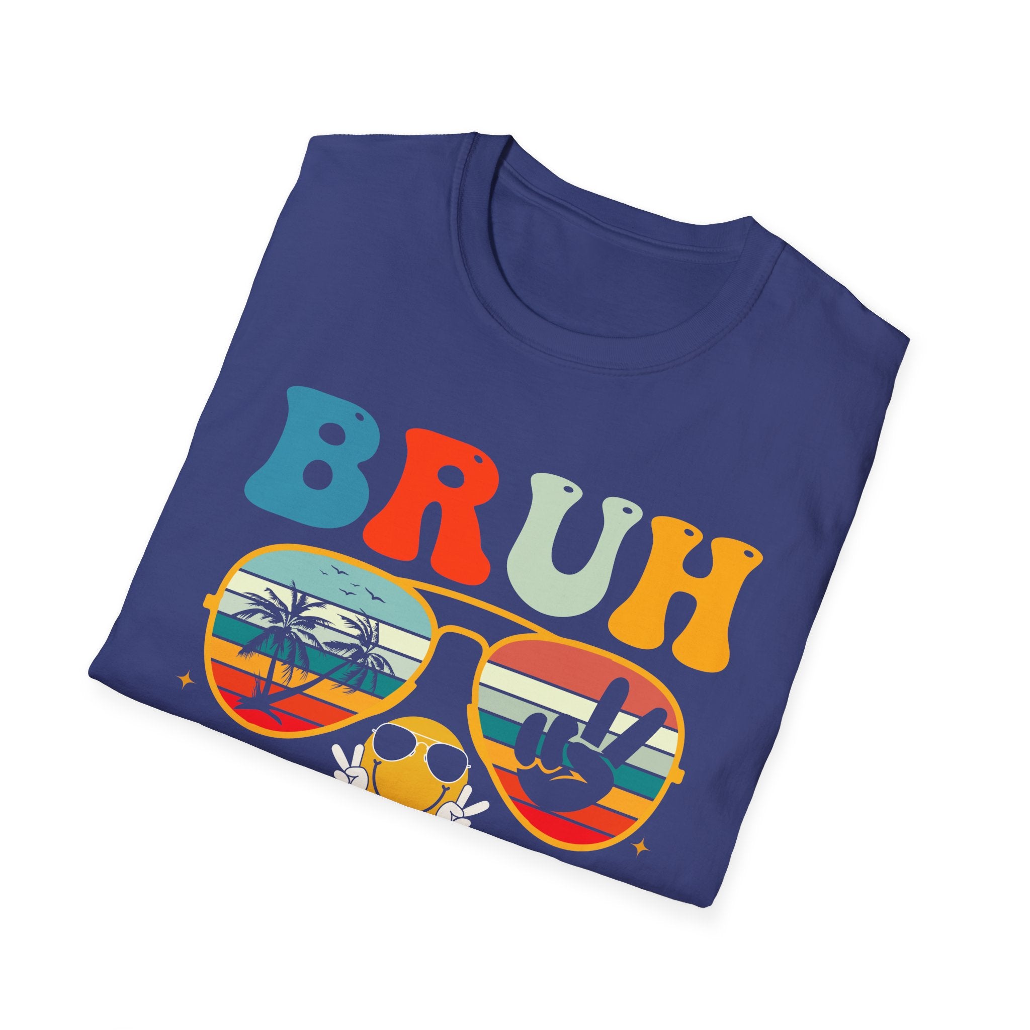 Retro Fun T-Shirt: 'Bruh We Back' Graphic Tee for Summer Vibes, Perfect for Casual Days, Festivals, or Gift Ideas