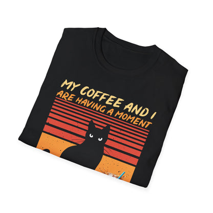 Vintage Cat Coffee T-Shirt | Funny Pet Lover Gift, Coffee Enthusiast Apparel, Casual Wear, Unisex Tee, Cat Mom Shirt