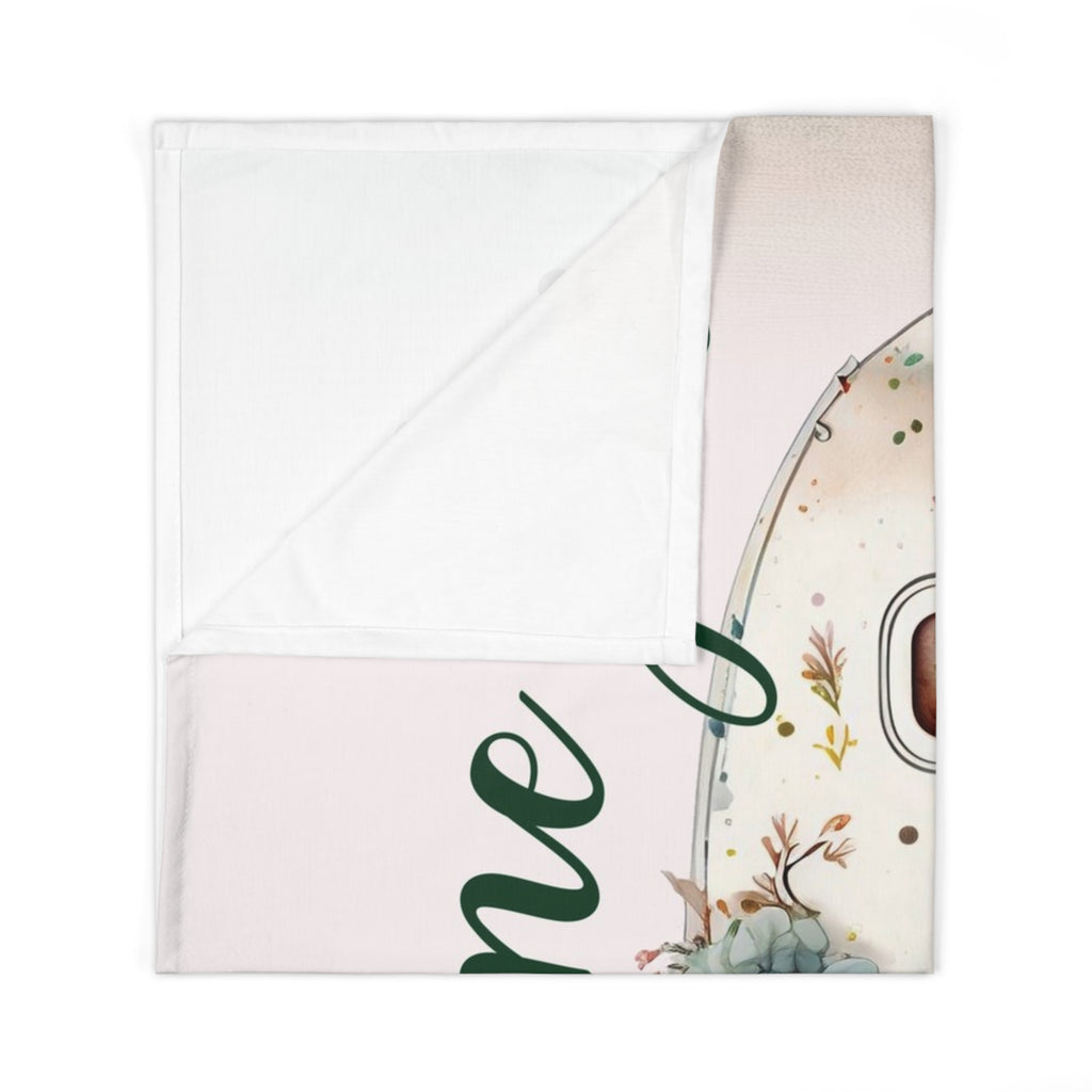 Camping Themed Baby Swaddle Blanket, Cozy Baby Blanket, Infant Swaddle, Baby Shower Gift, Nursery Decor, Kids Camping Decor