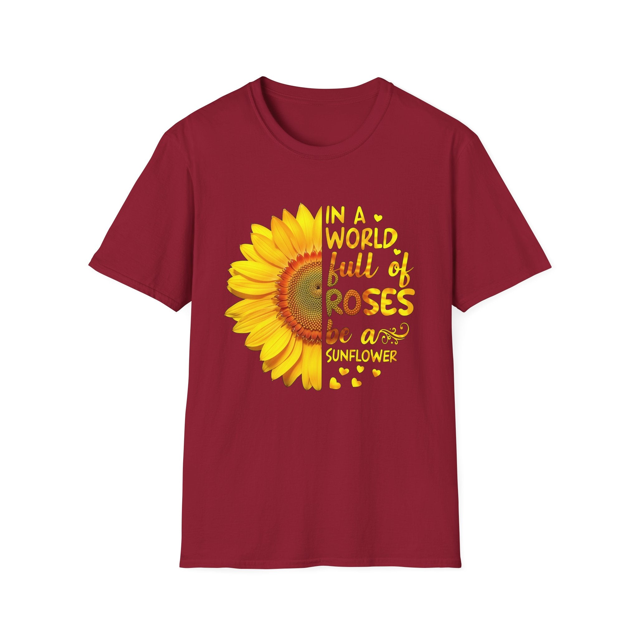 Be a Sunflower Unisex Softstyle T-Shirt | Inspirational Tee for Garden Lovers, Nature Enthusiasts, Gift for Friends, Motivational Top