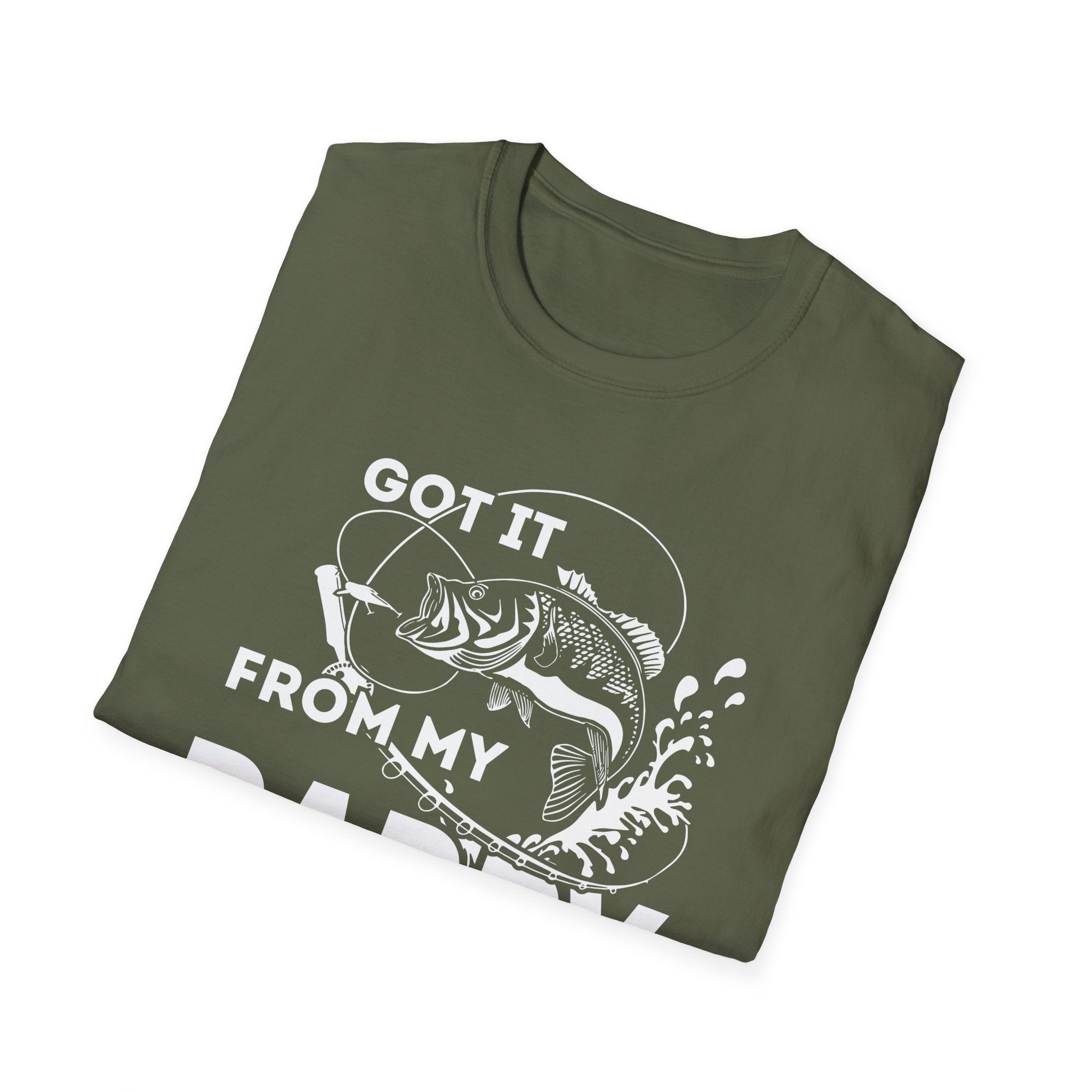 Fishing Dad Unisex Softstyle T-Shirt - "Got It From My Daddy" - Perfect Gift for Father's Day
