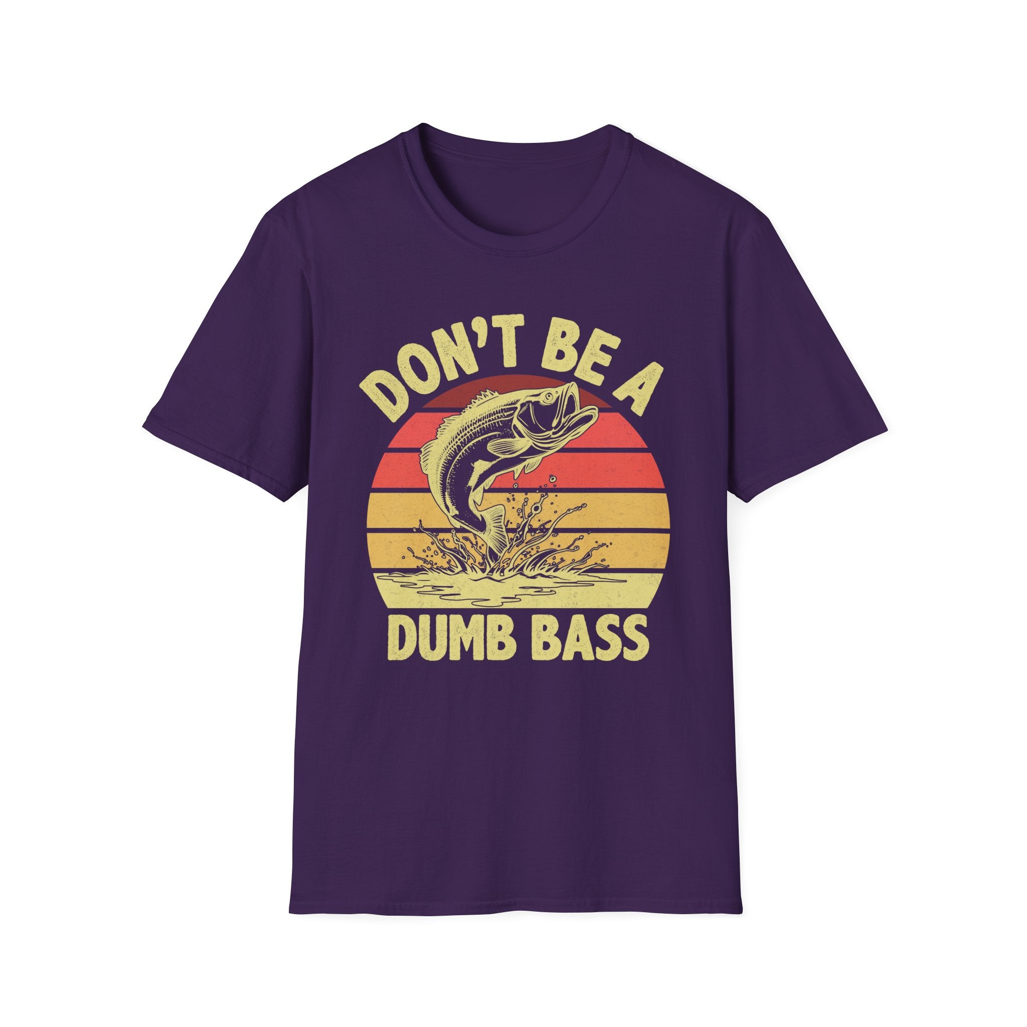 Funny Fishing T-Shirt - Don't Be A Dumb Bass - Unisex Softstyle Tee