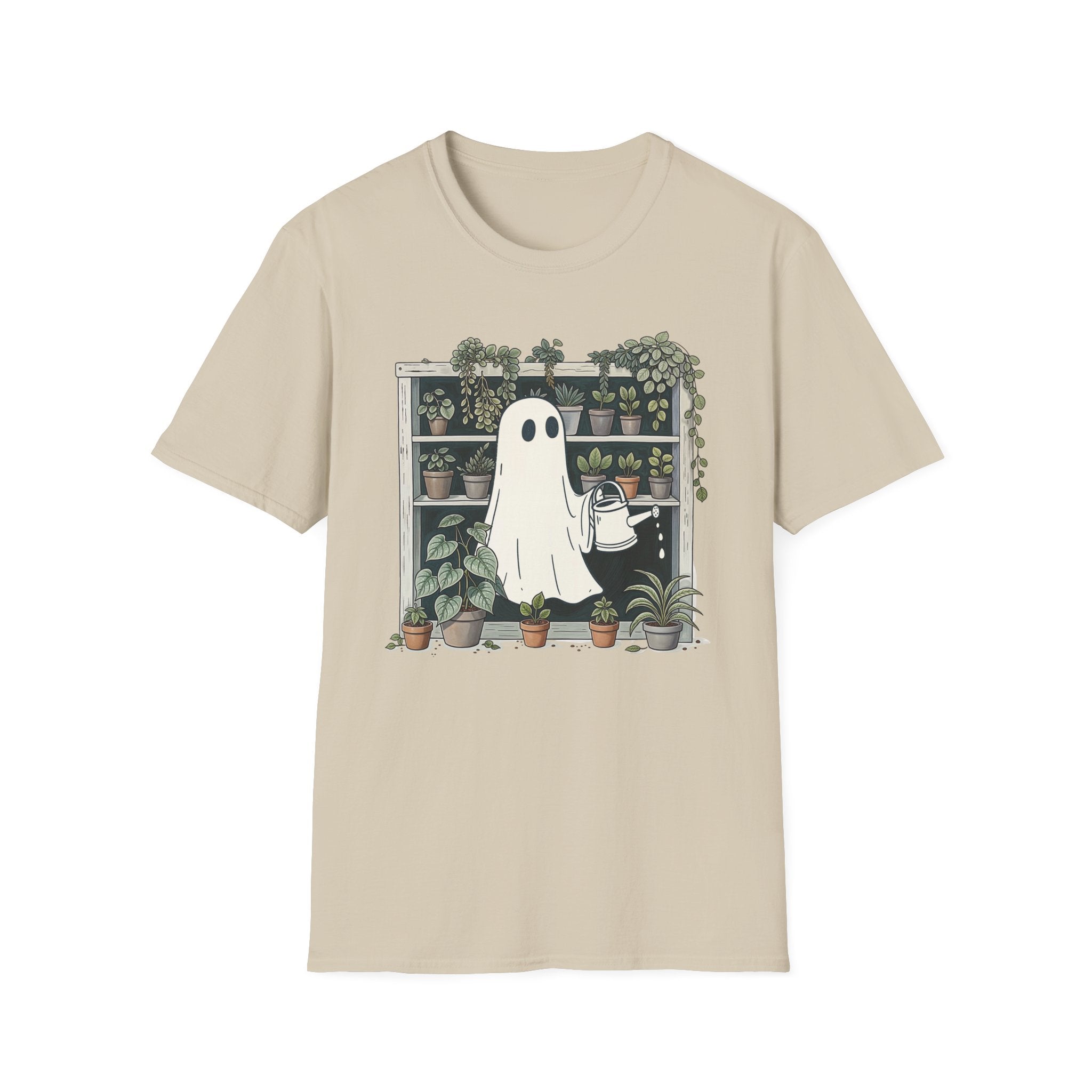 Ghost Plant Lover T-Shirt, Cute Tee, Gardening Ghost Shirt, Unisex Graphic Tee, Perfect for Plant Parents & Fall Occasion