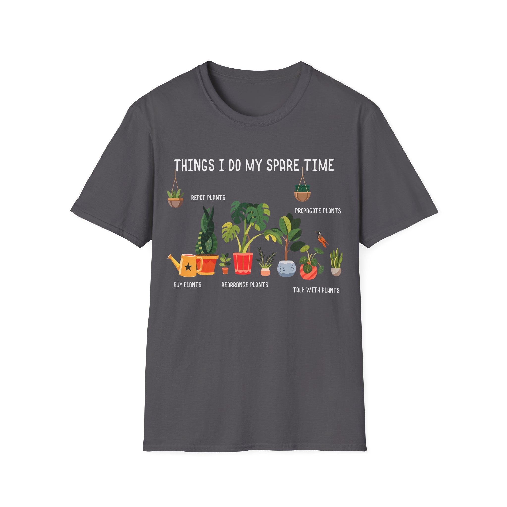 Gardening Passion Unisex Softstyle T-Shirt - "Things I Do My Spare Time" for Plant Lovers