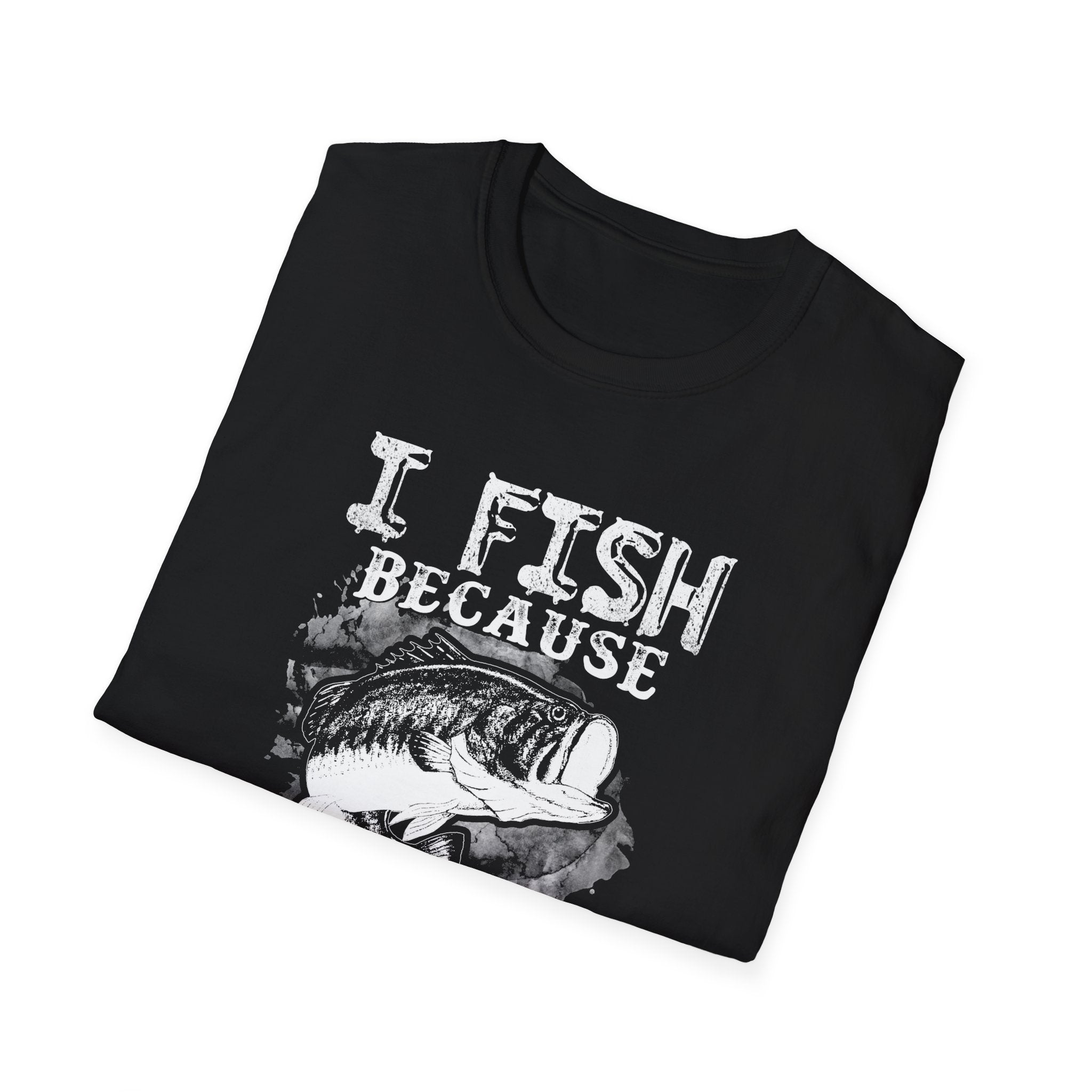 I Fish Because Punching People Is Frowned Upon T-Shirt | Funny Fishing Shirt for Anglers