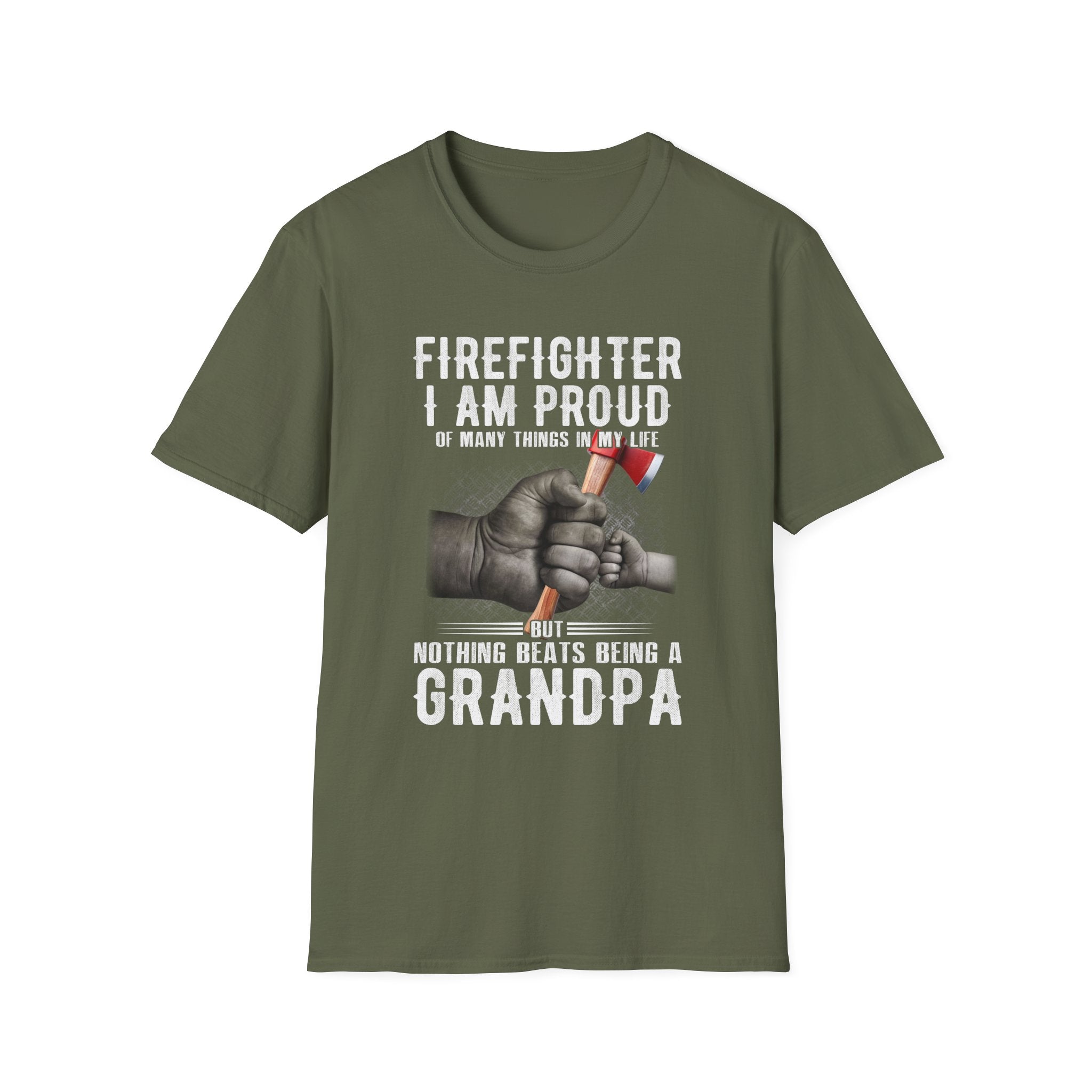 Proud Firefighter Grandpa T-Shirt | Perfect Gift for Grandpas | Casual Comfort,,,..
