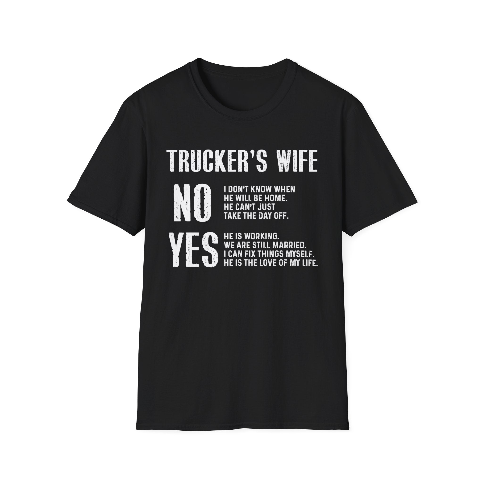 Trucker's Wife Tee, Funny Unisex Jersey Tee, Wife Gift, Trucker Apparel, Casual Humor T-Shirt