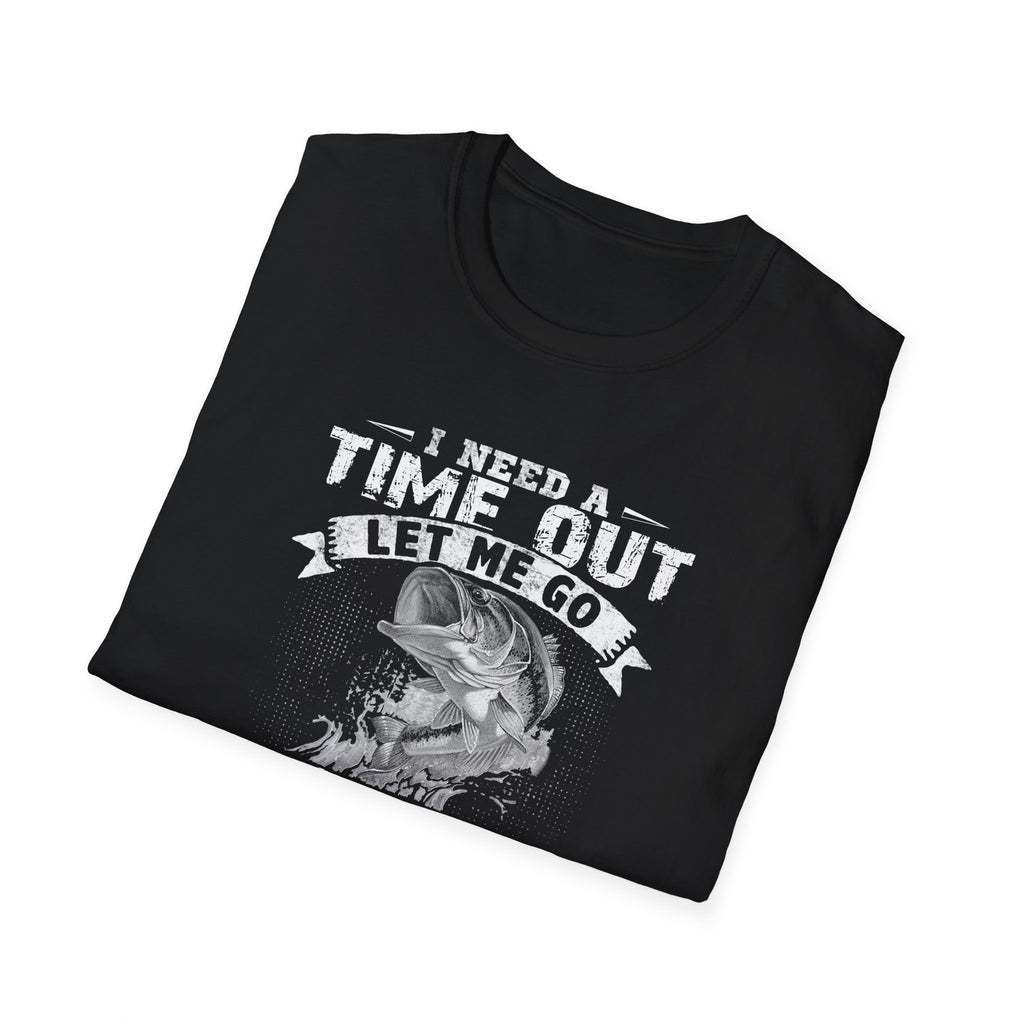 Funny Fishing T-Shirt – "I Need a Time Out, Let Me Go Fishing"