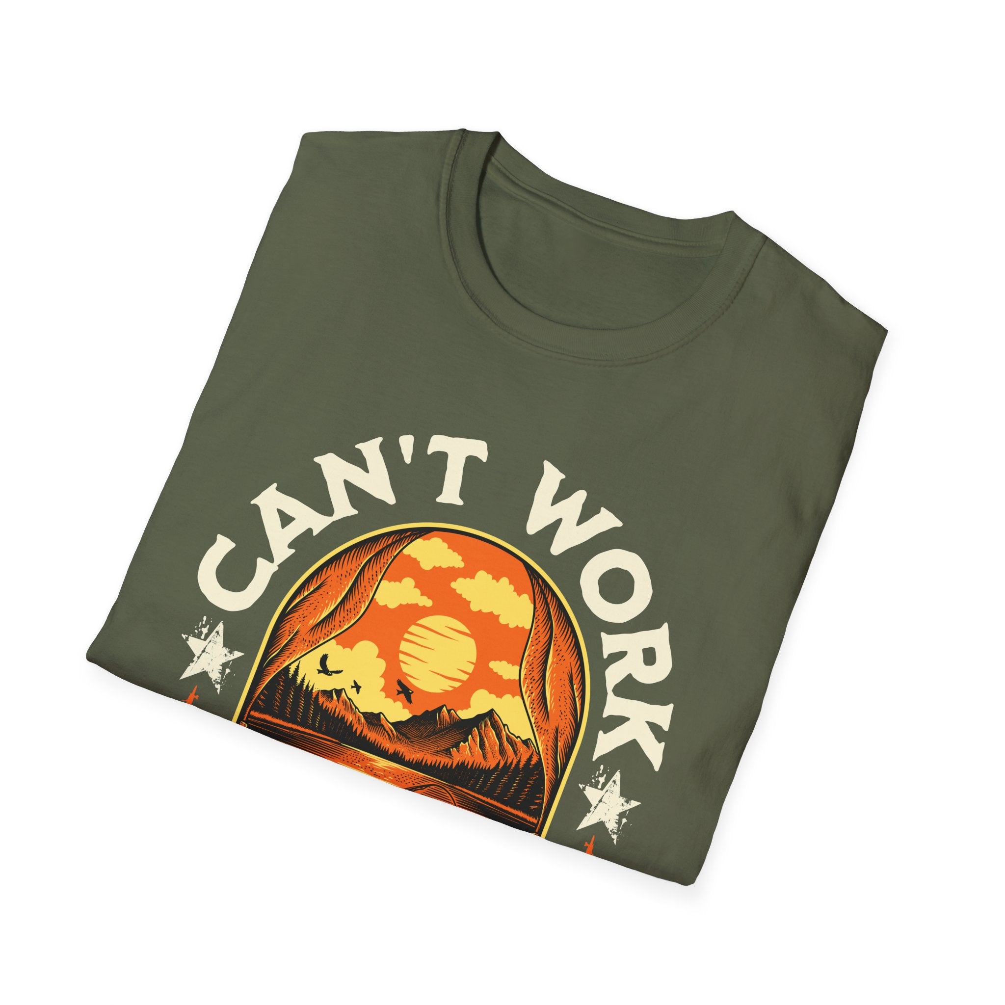Men's Can't Work Outdoor Vibes T-Shirt - Perfect for Recovery Days
