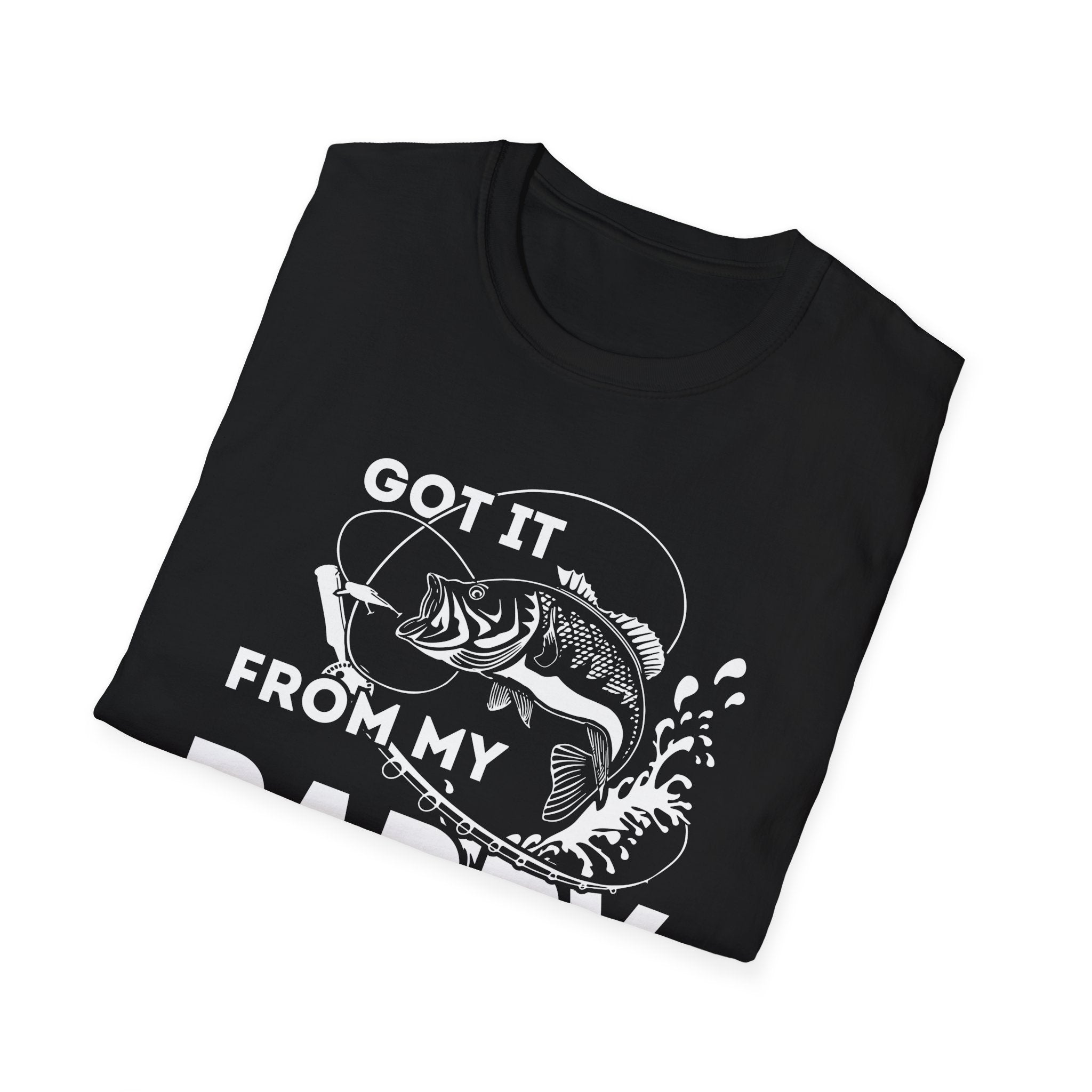 Fishing Dad Unisex Softstyle T-Shirt - "Got It From My Daddy" - Perfect Gift for Father's Day