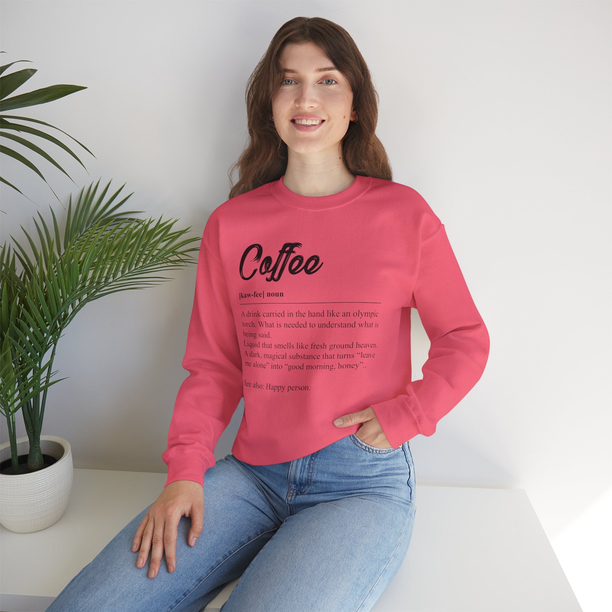 Coffee Definition Crewneck Sweatshirt — Cozy Coffee Lover Pullover