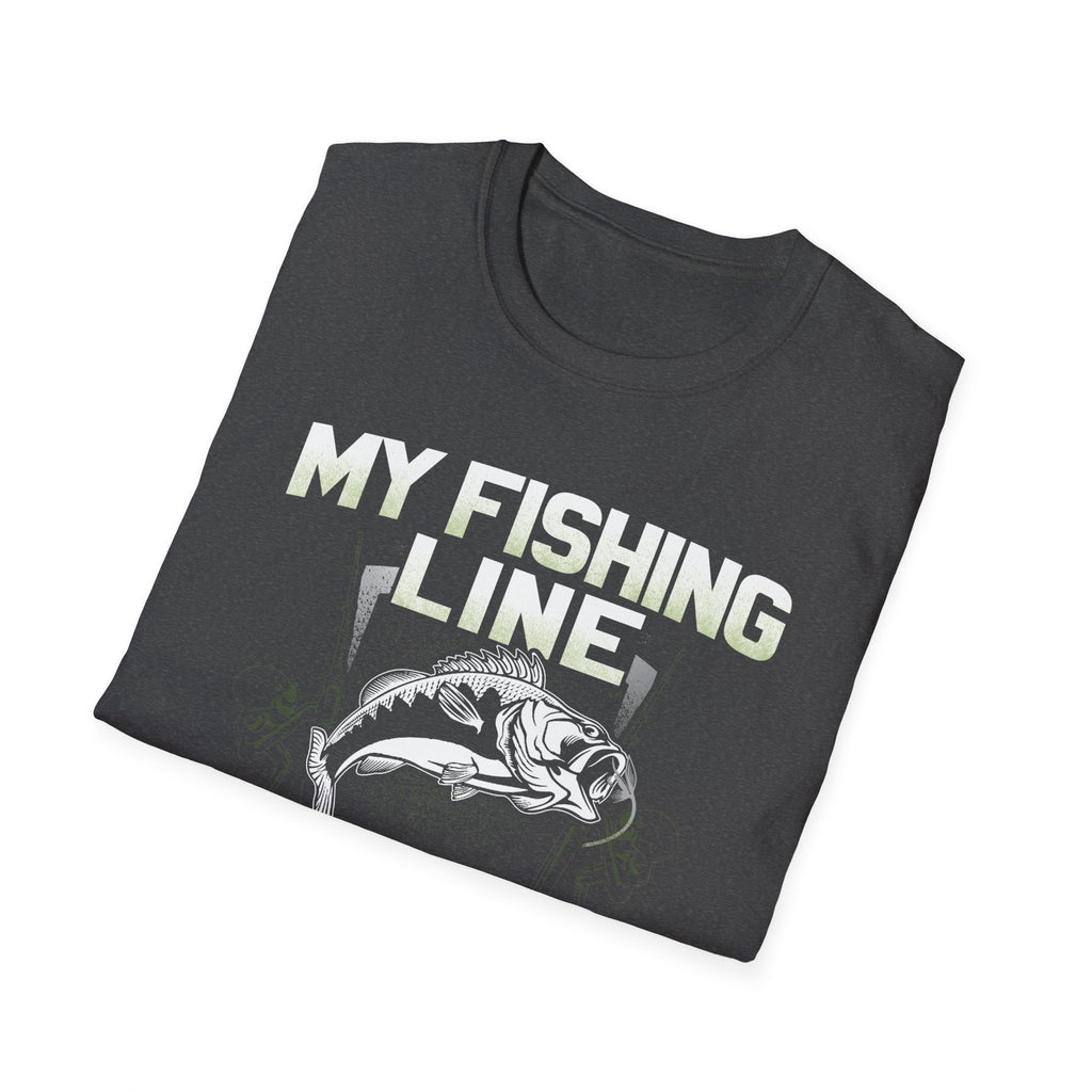 Funny Fishing T-Shirt - My Fishing Line Isn't The Only Thing I Get Wet - Unisex Softstyle Wear