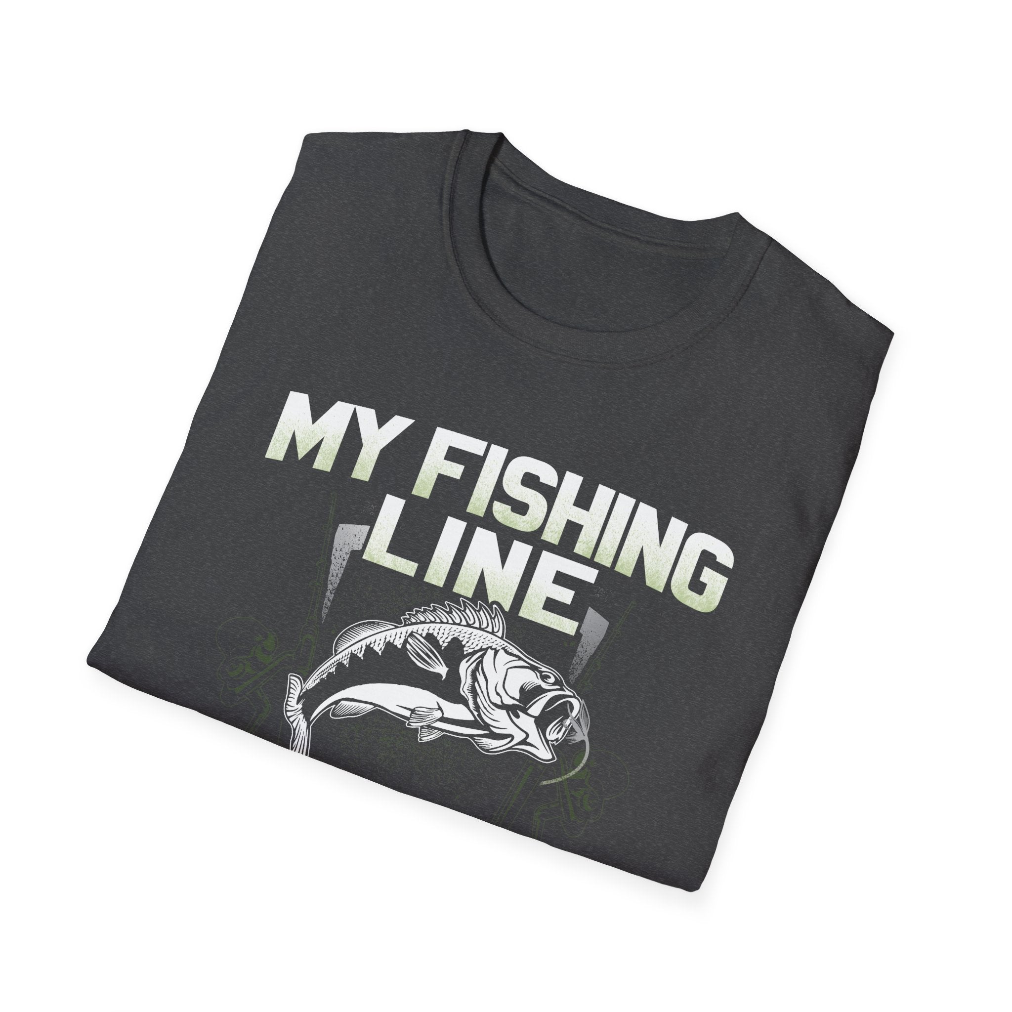 Funny Fishing T-Shirt - My Fishing Line Isn't The Only Thing I Get Wet - Unisex Softstyle Wear
